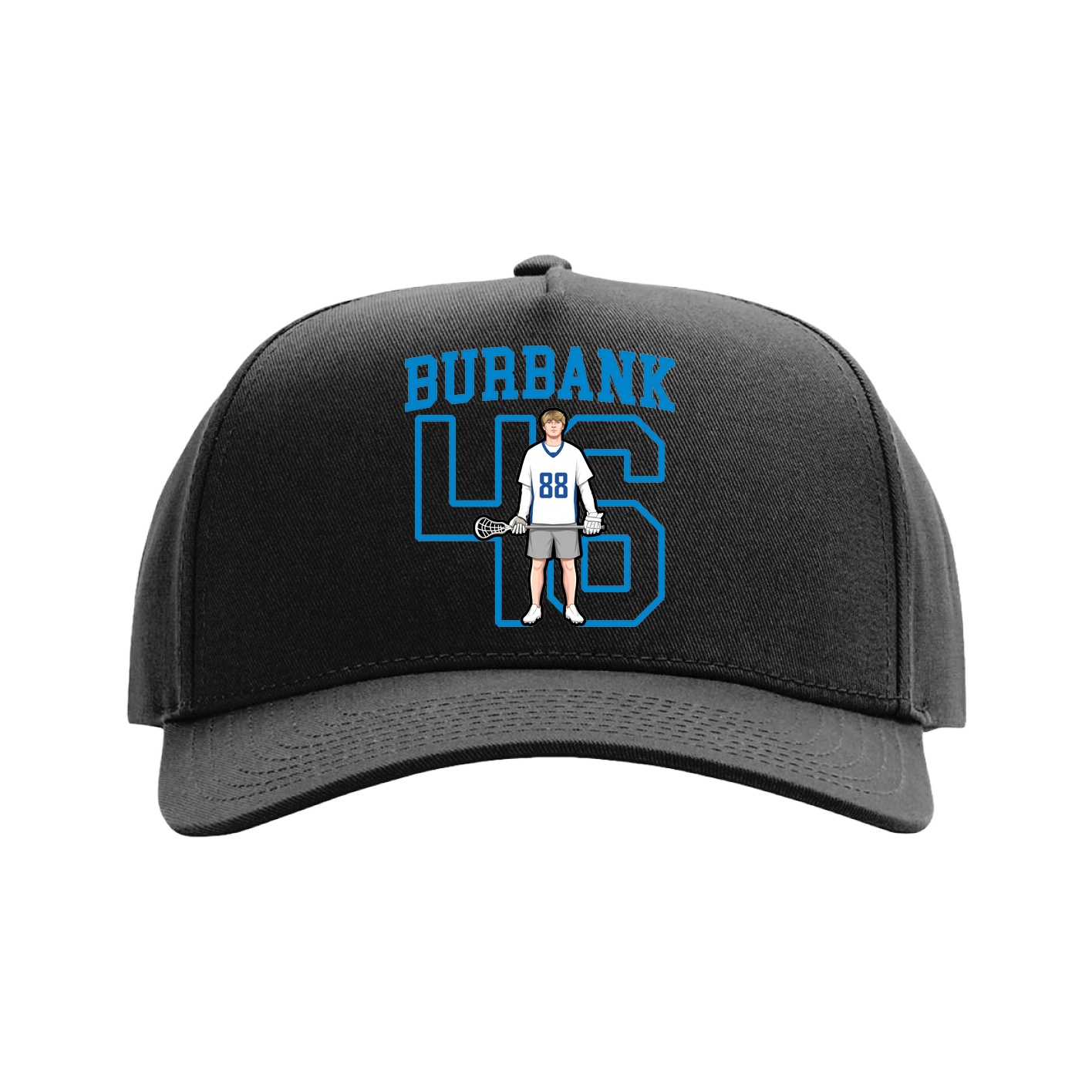 Full Fabric Five-Panel Champ Cap — Shirsey in Black