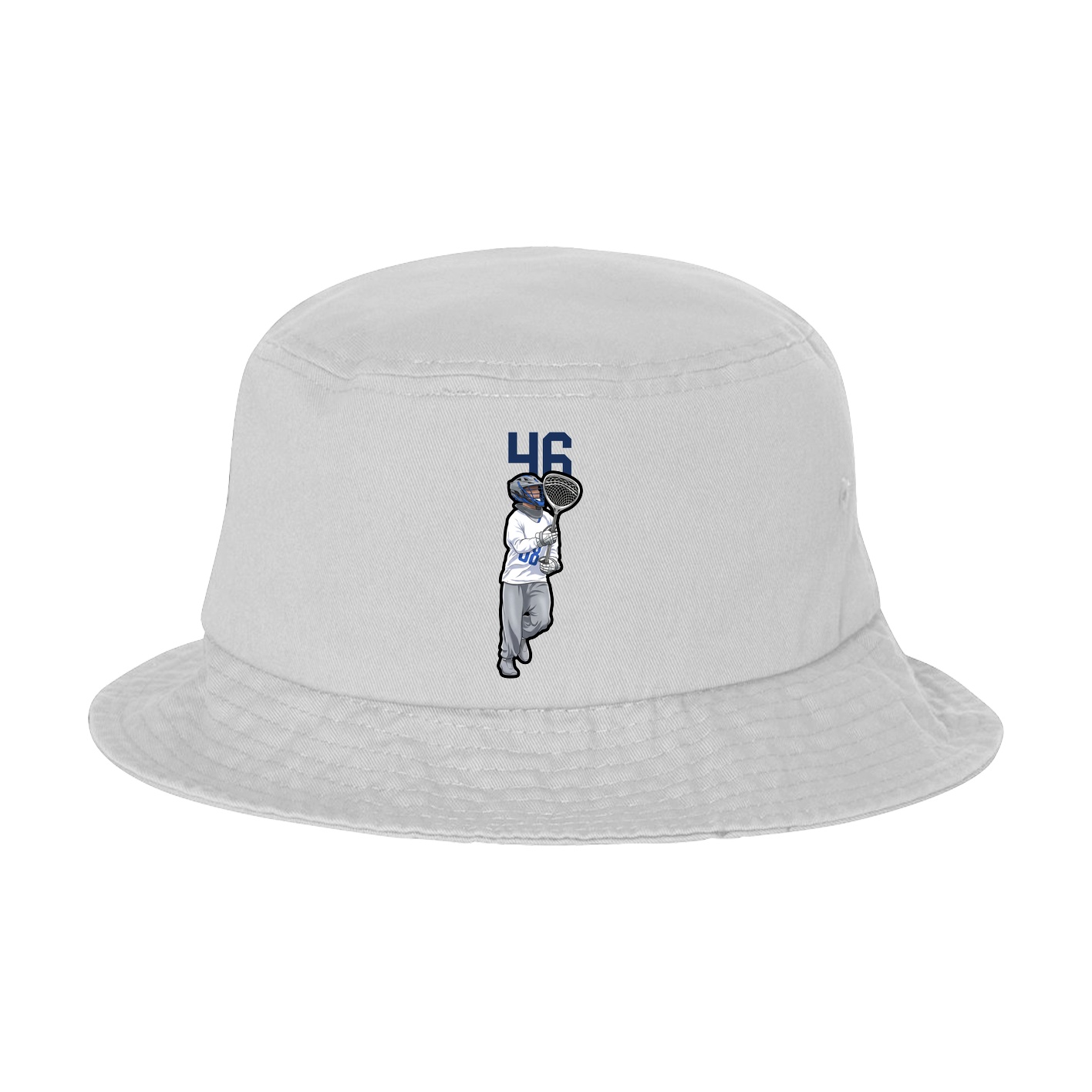 Bucket Cap — Number Top in White