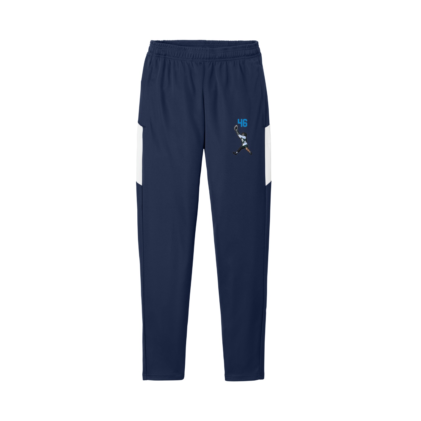 Team Travel Pant — Number Top in Navy/White
