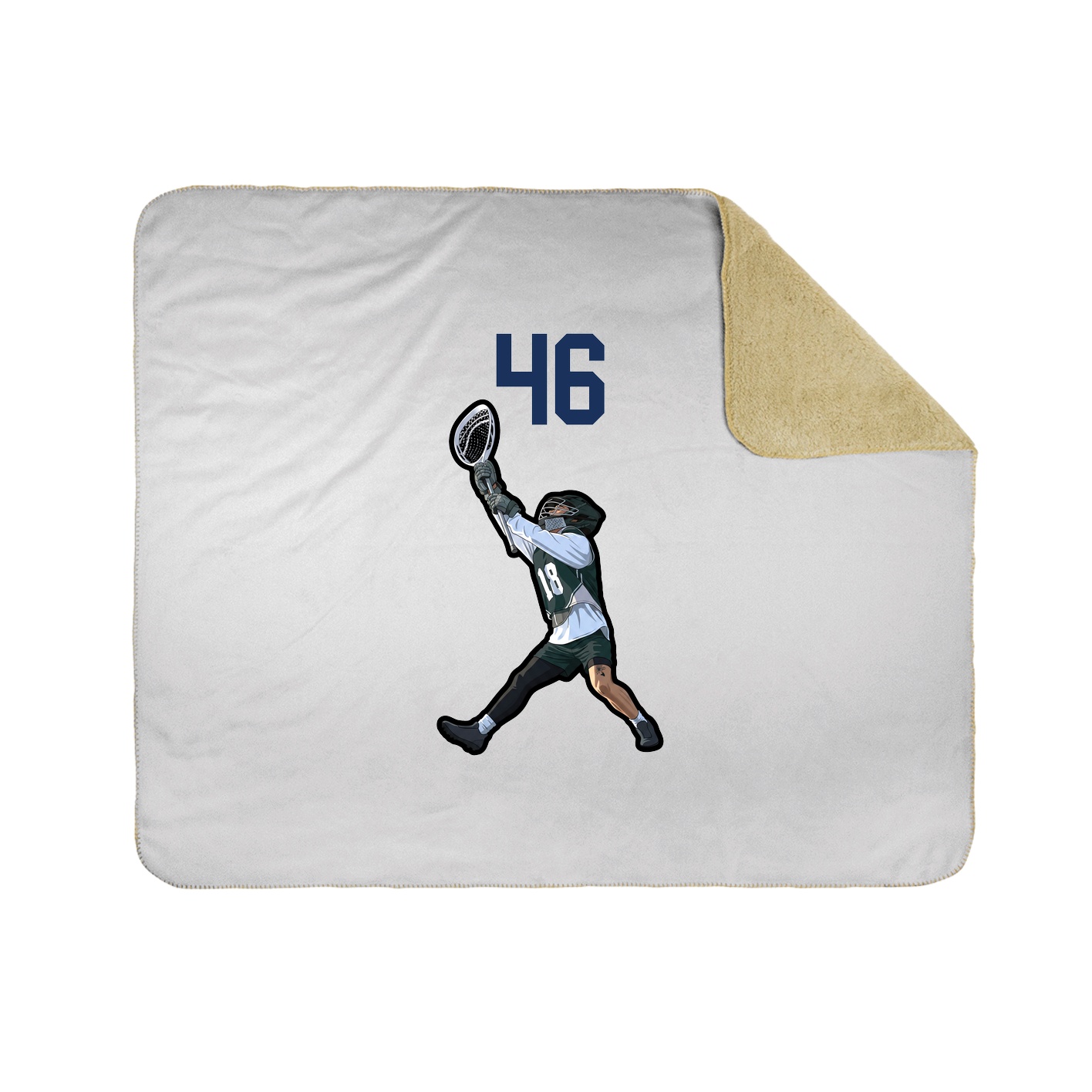 Throw Blanket — Number Top in White