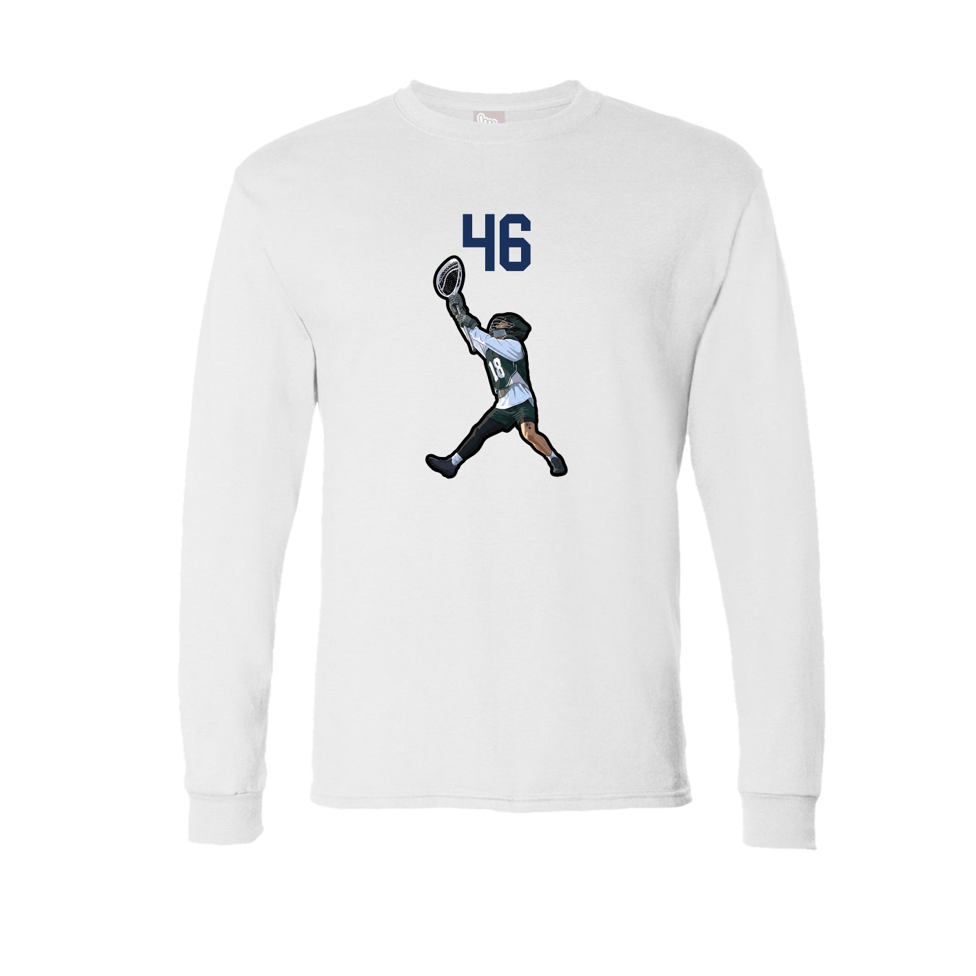 Long Sleeve Tee — Number Top in White