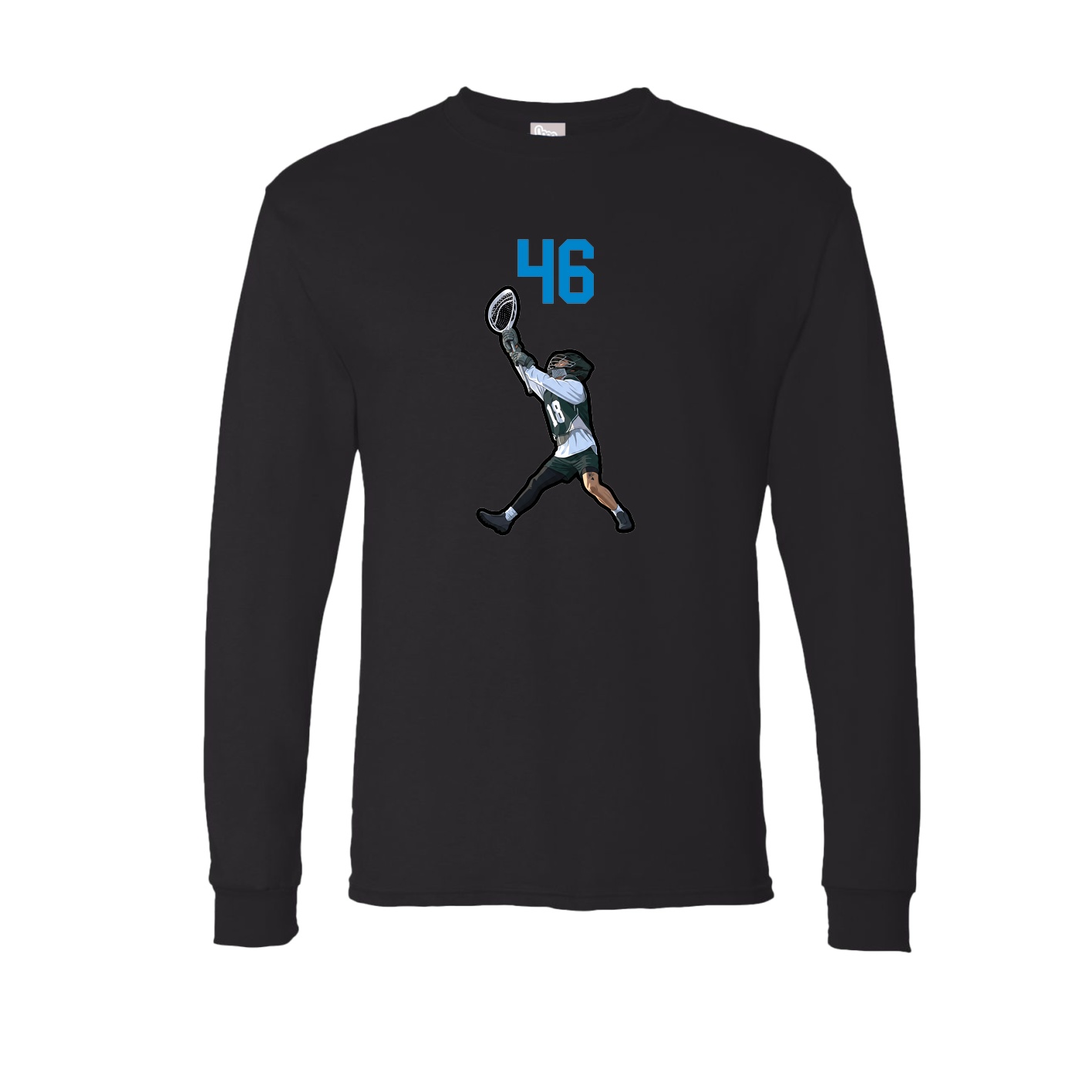 Long Sleeve Tee — Number Top in Black