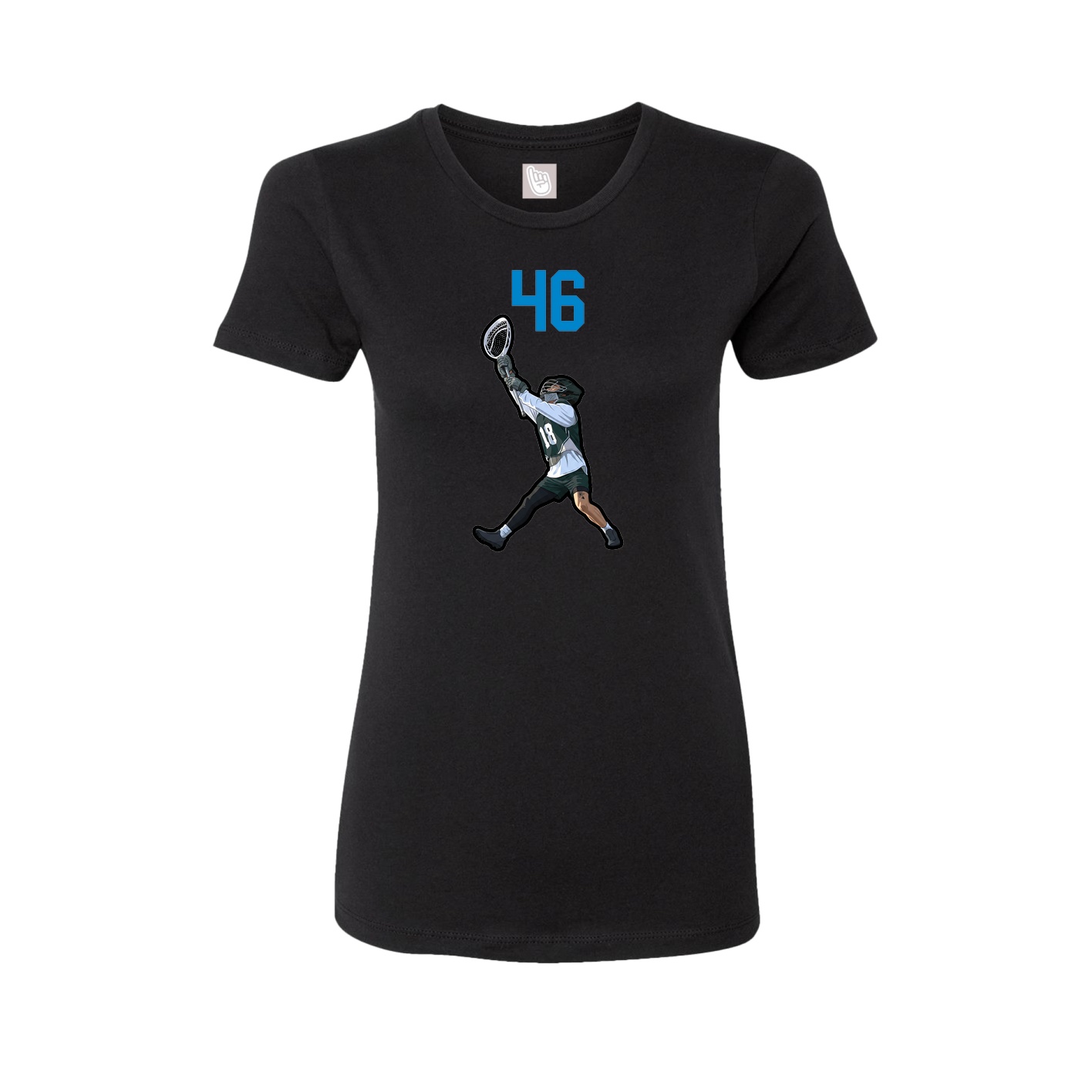 Womens Tee — Number Top in Black