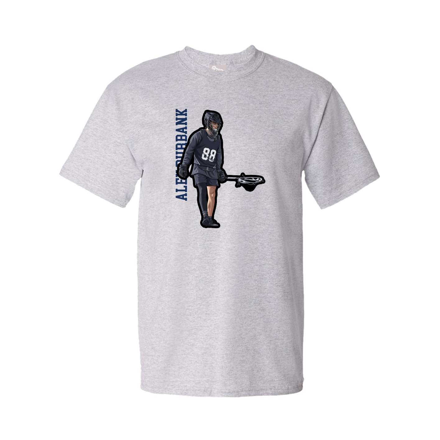 Tee — Name Vertical in Grey
