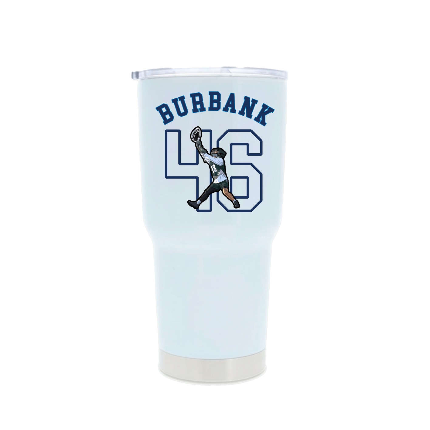 30oz Stainless Steel Tumbler — Shirsey Arch in White