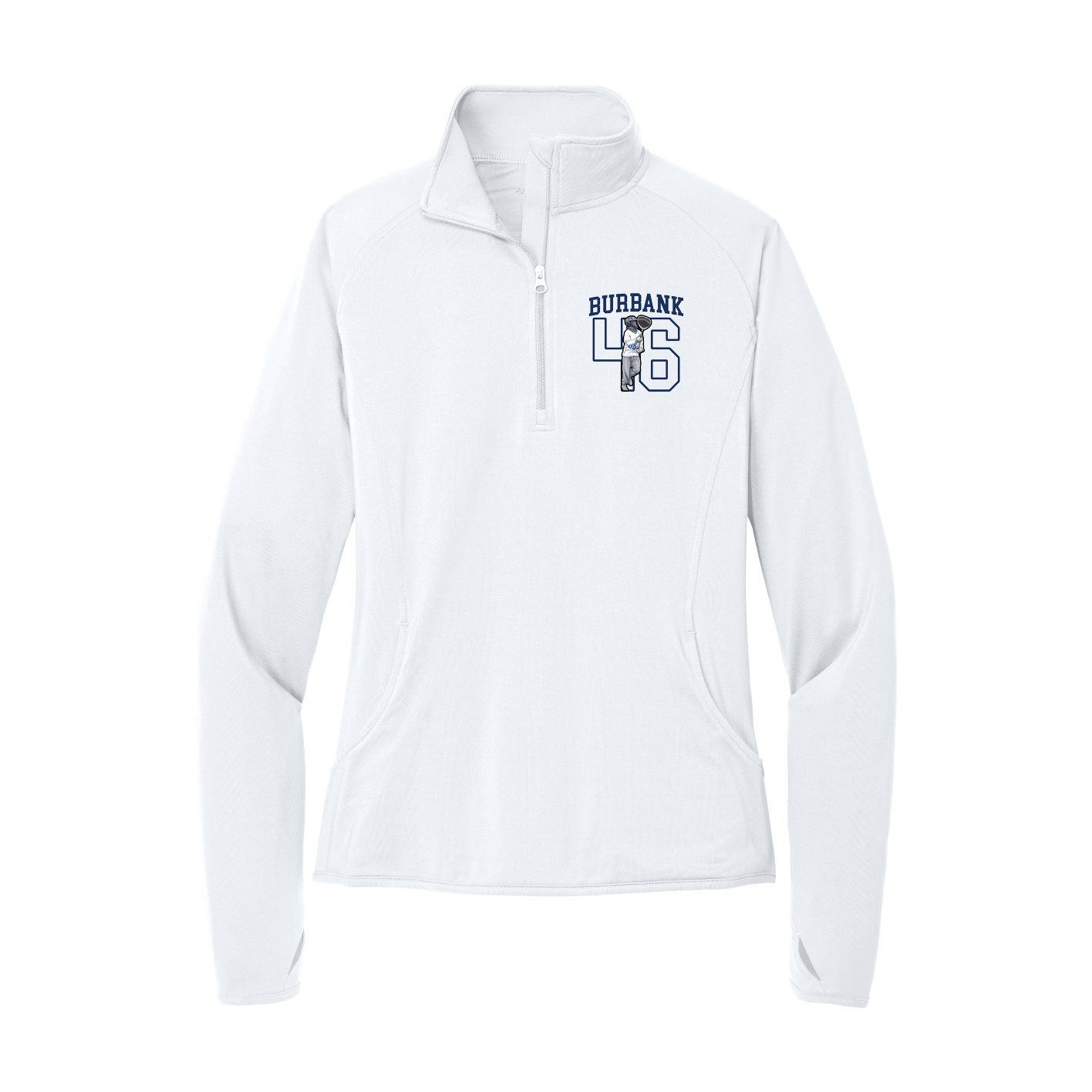 Women's Q-Zip Pullover — Shirsey in White