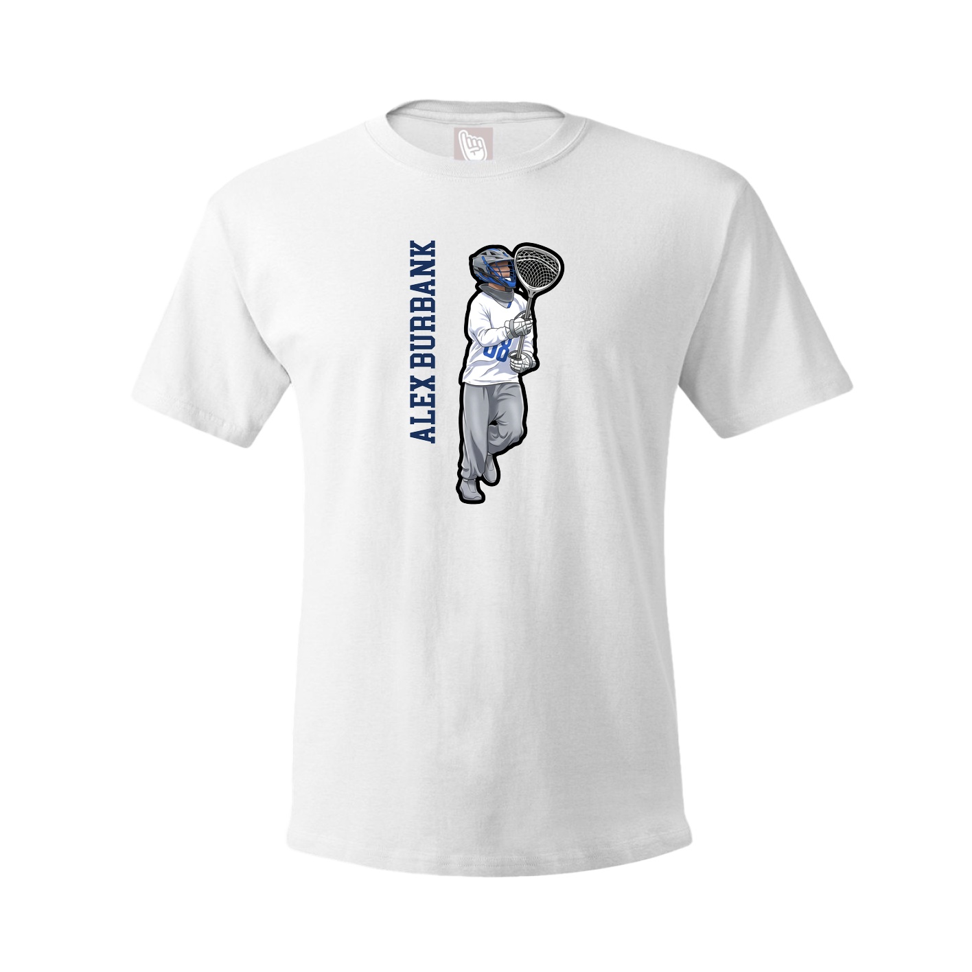 Tee — Name Vertical in White