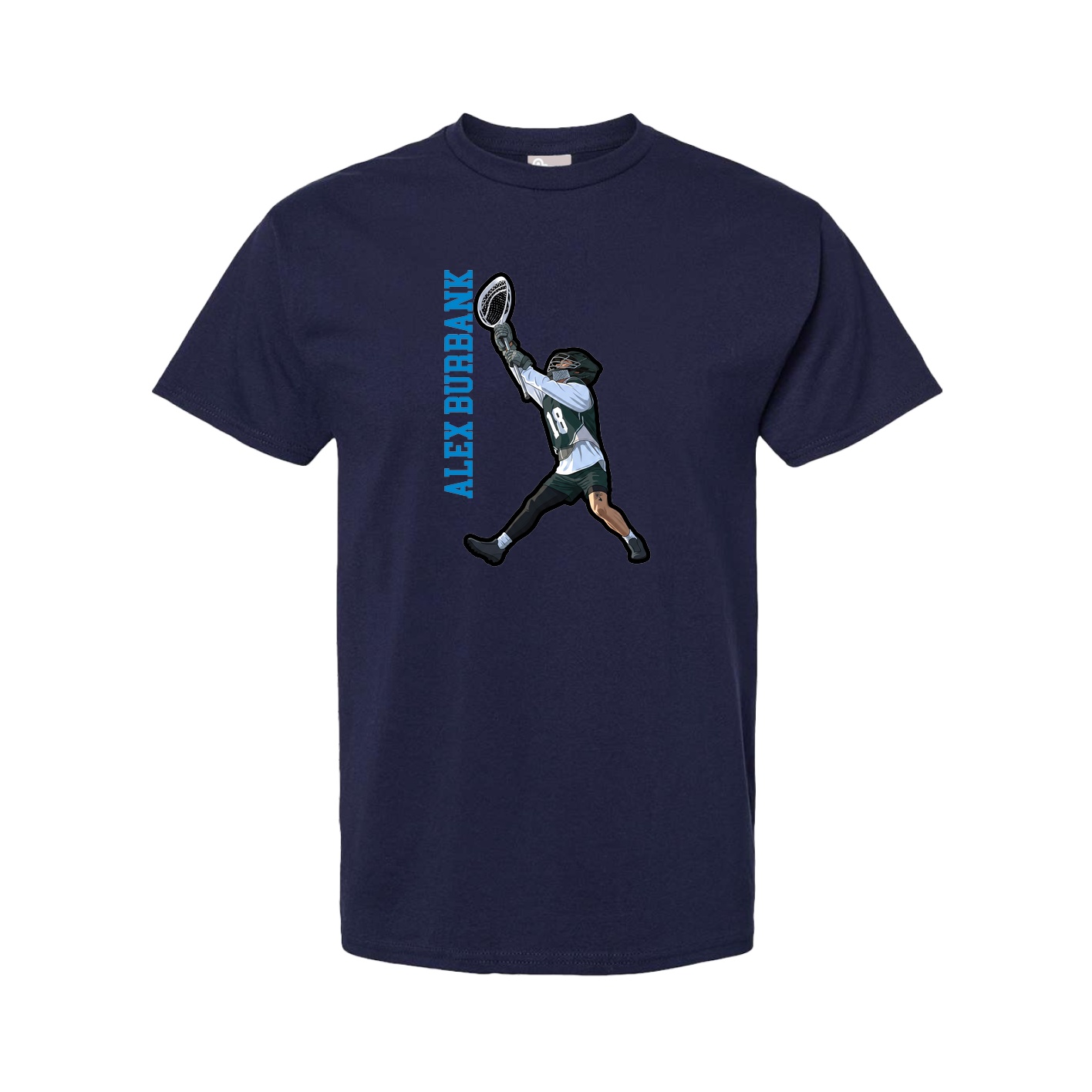 Tee — Name Vertical in Navy