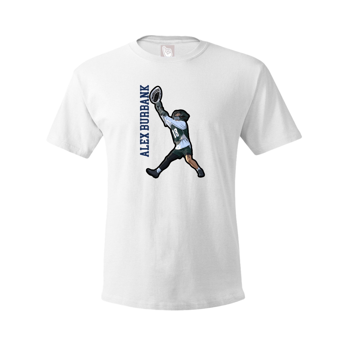 Youth Tee — Name Vertical in White