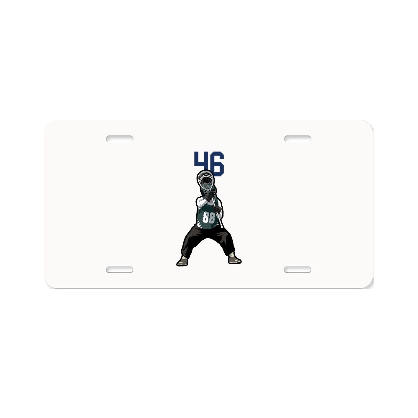 License Plate — Number Top in Classic