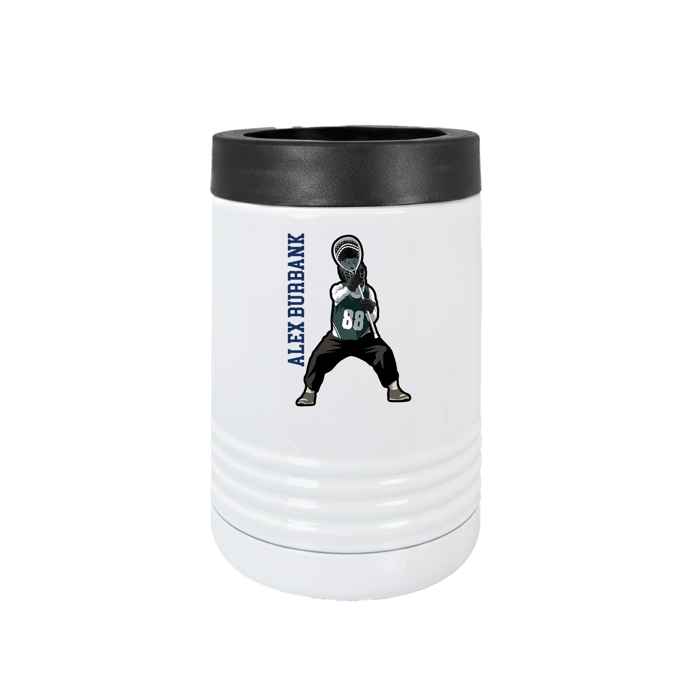 Beverage Holder — Name Vertical in White