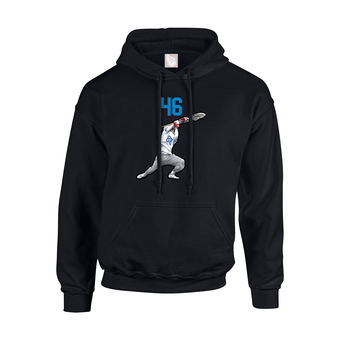 Hoodie — Number Top in Black