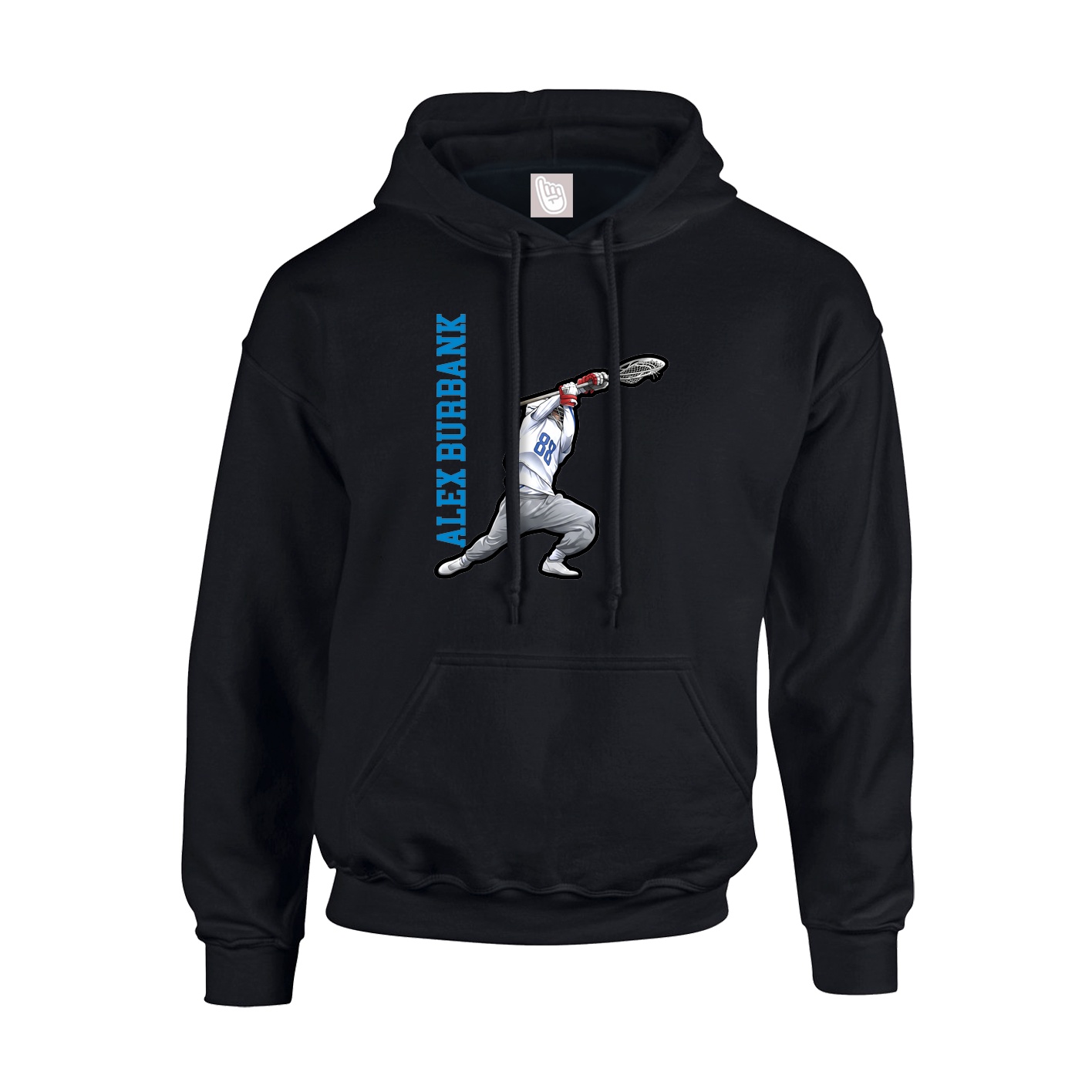 Hoodie — Name Vertical in Black