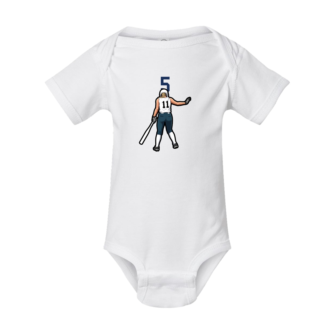 Baby Onesie — Number Top in White