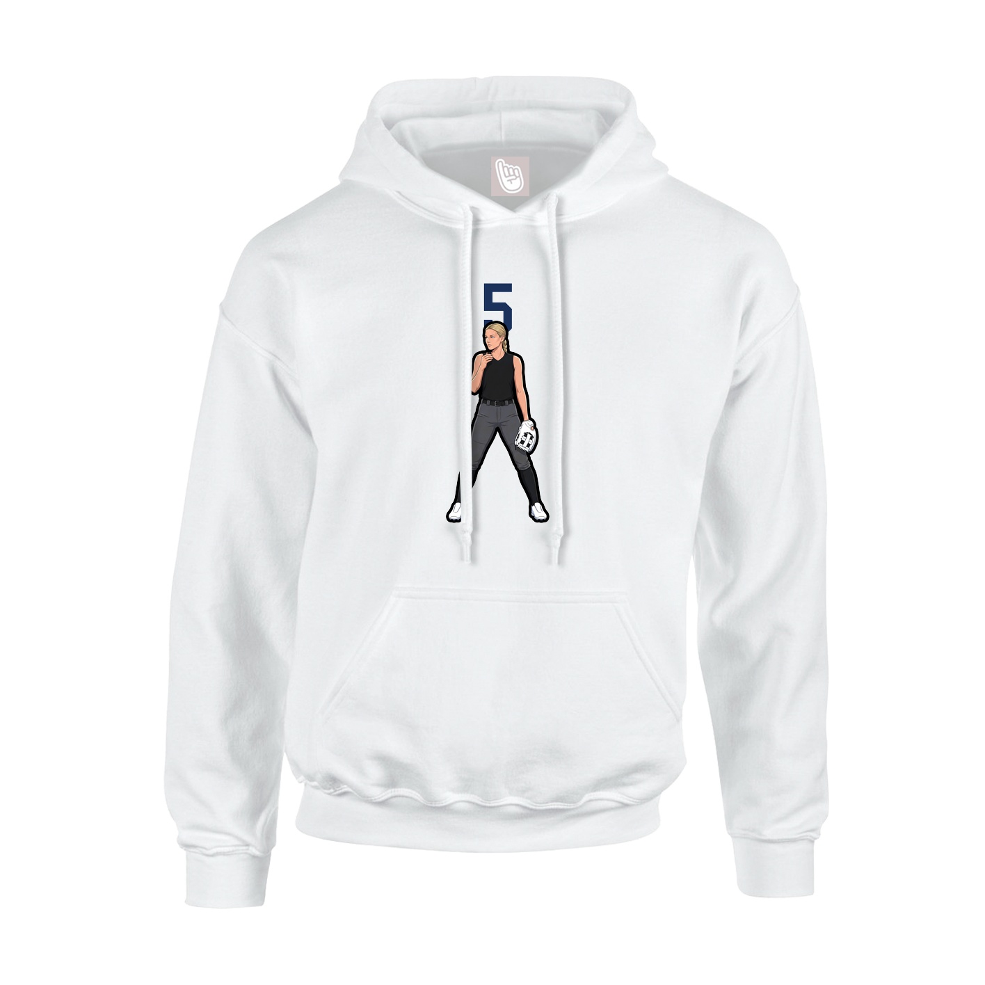 Hoodie — Number Top in White
