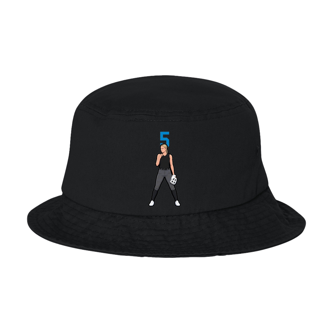 Bucket Cap — Number Top in Black
