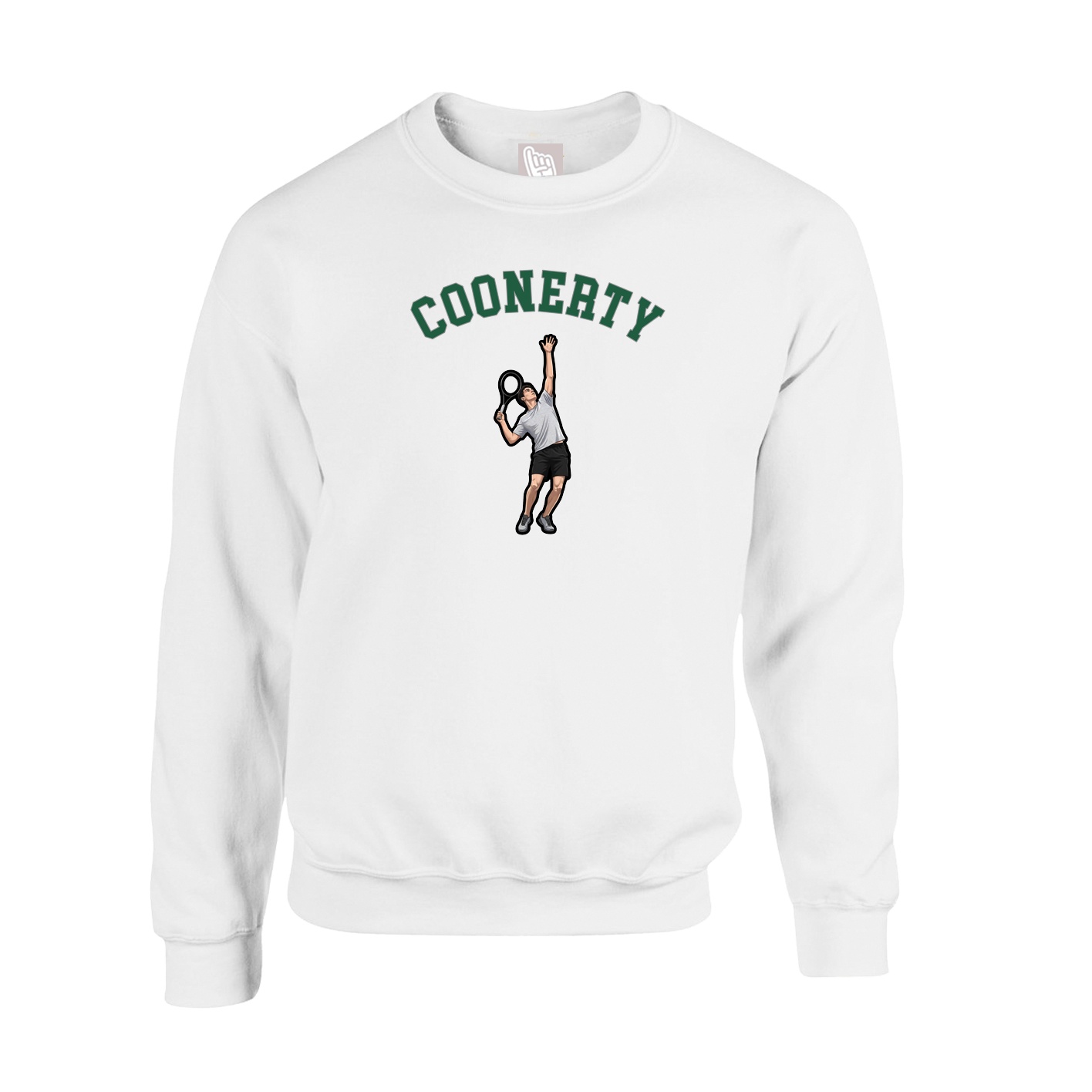 Fleece Crew — Shirsey Arch in White