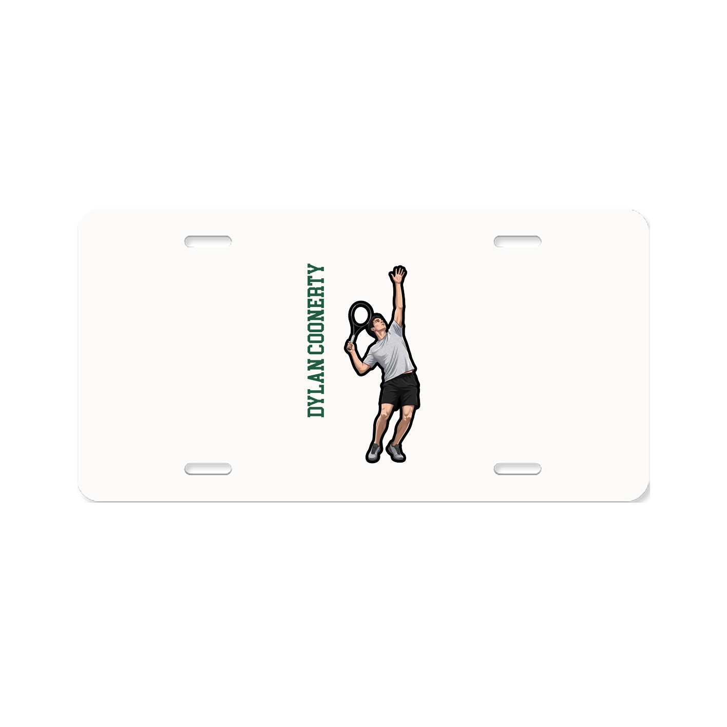 License Plate — Name Vertical in Classic