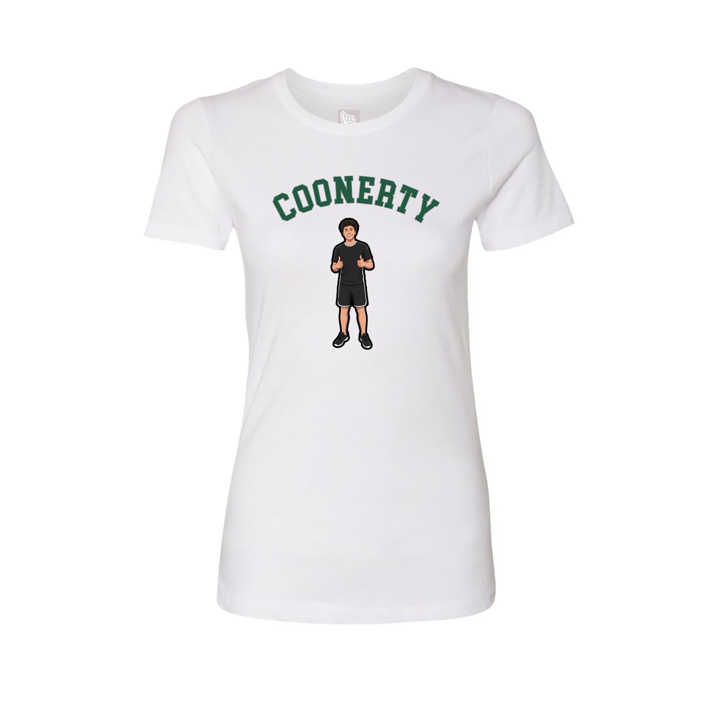 Fitted Women's Tee — Shirsey Arch in White