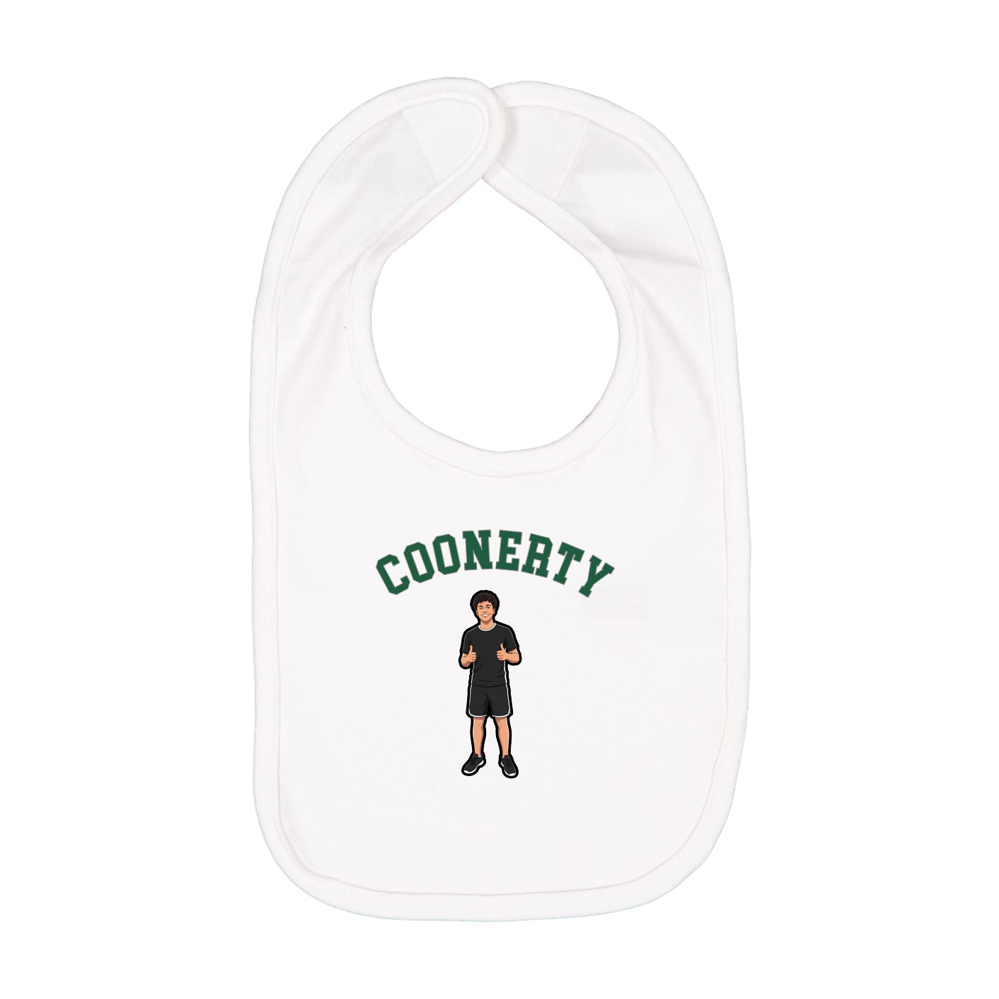 Infant Bib — Shirsey Arch in White