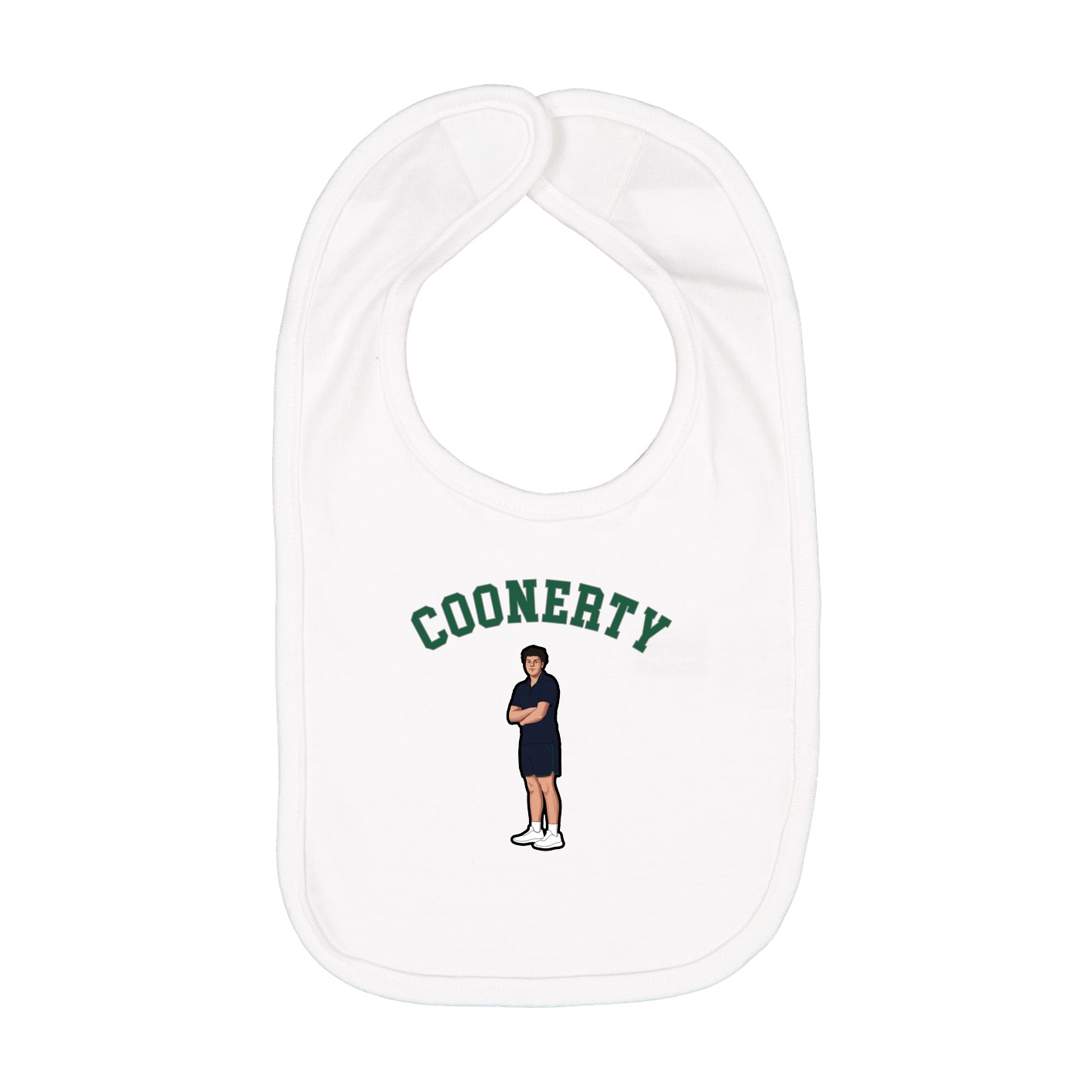 Infant Bib — Shirsey Arch in White