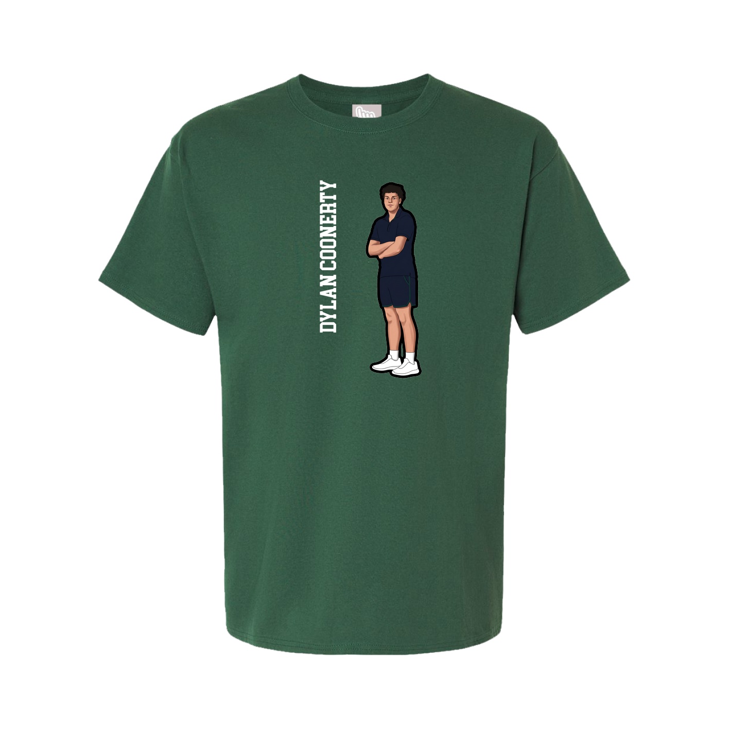 Youth Tee — Name Vertical in Green