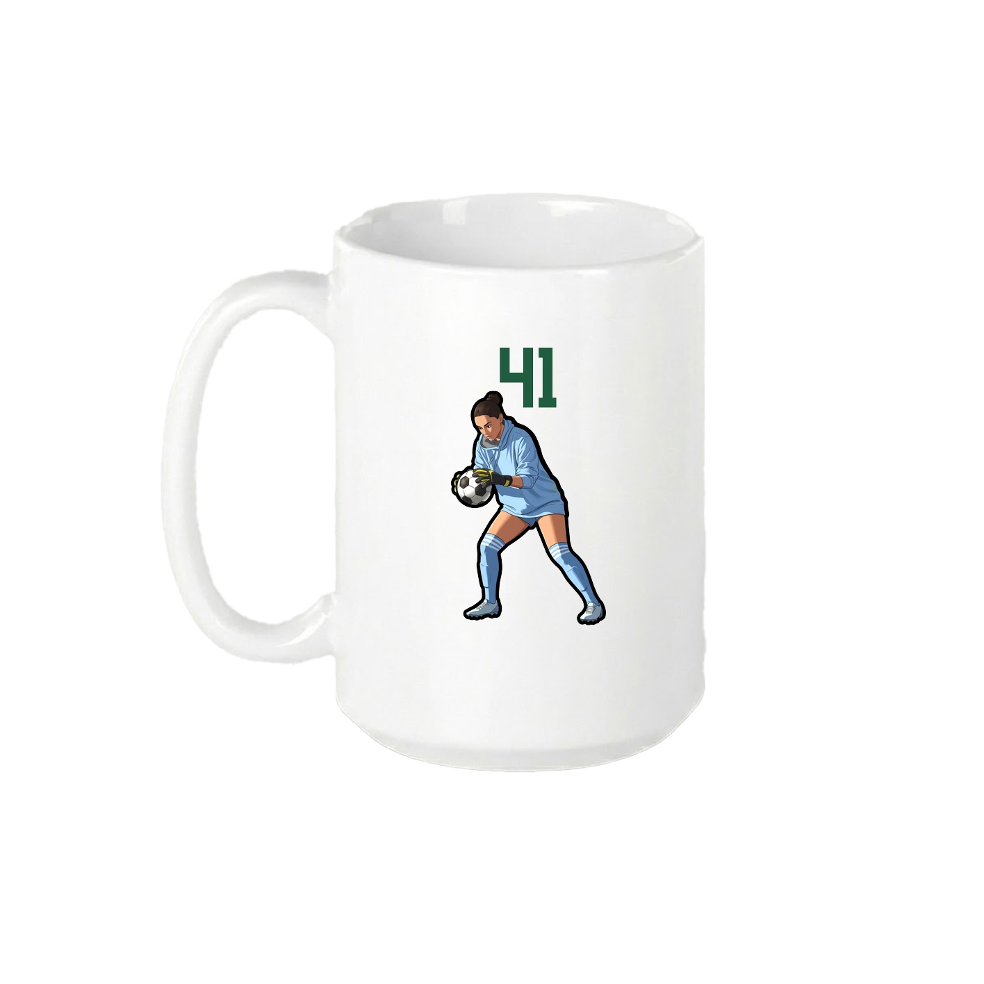 15oz Coffee Mug — Number Top in White