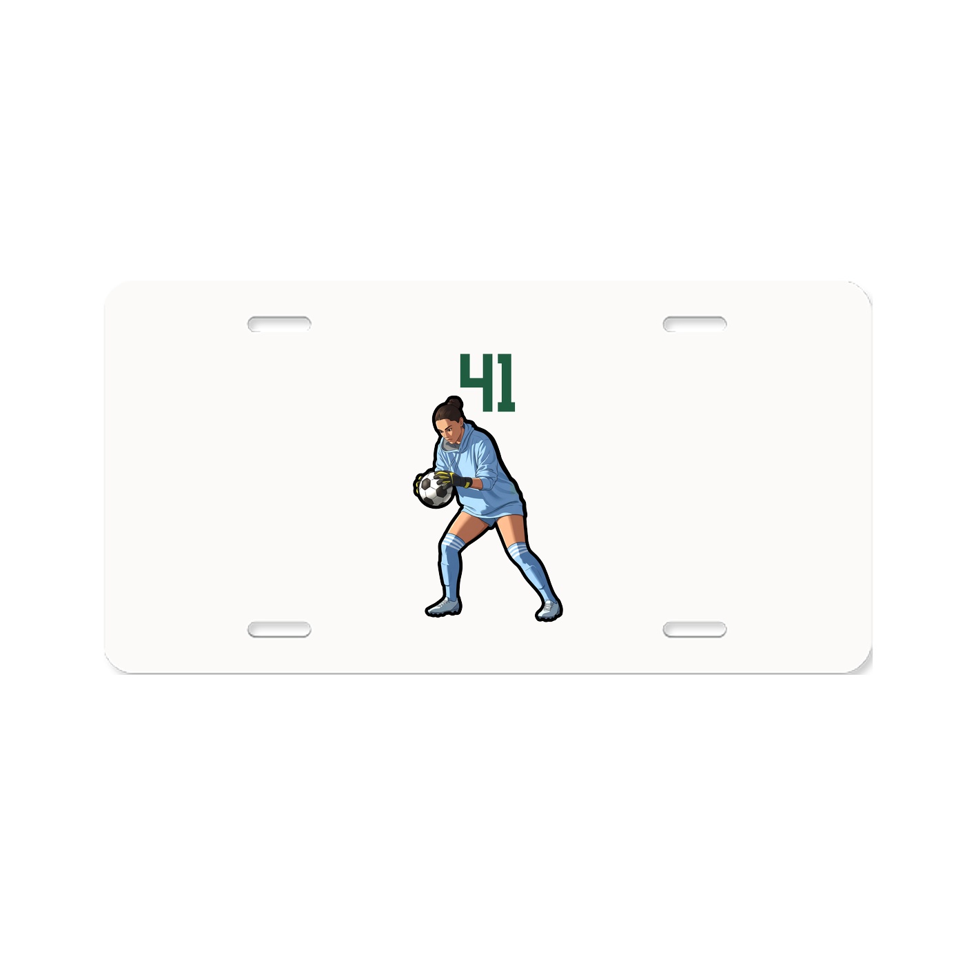 License Plate — Number Top in Classic