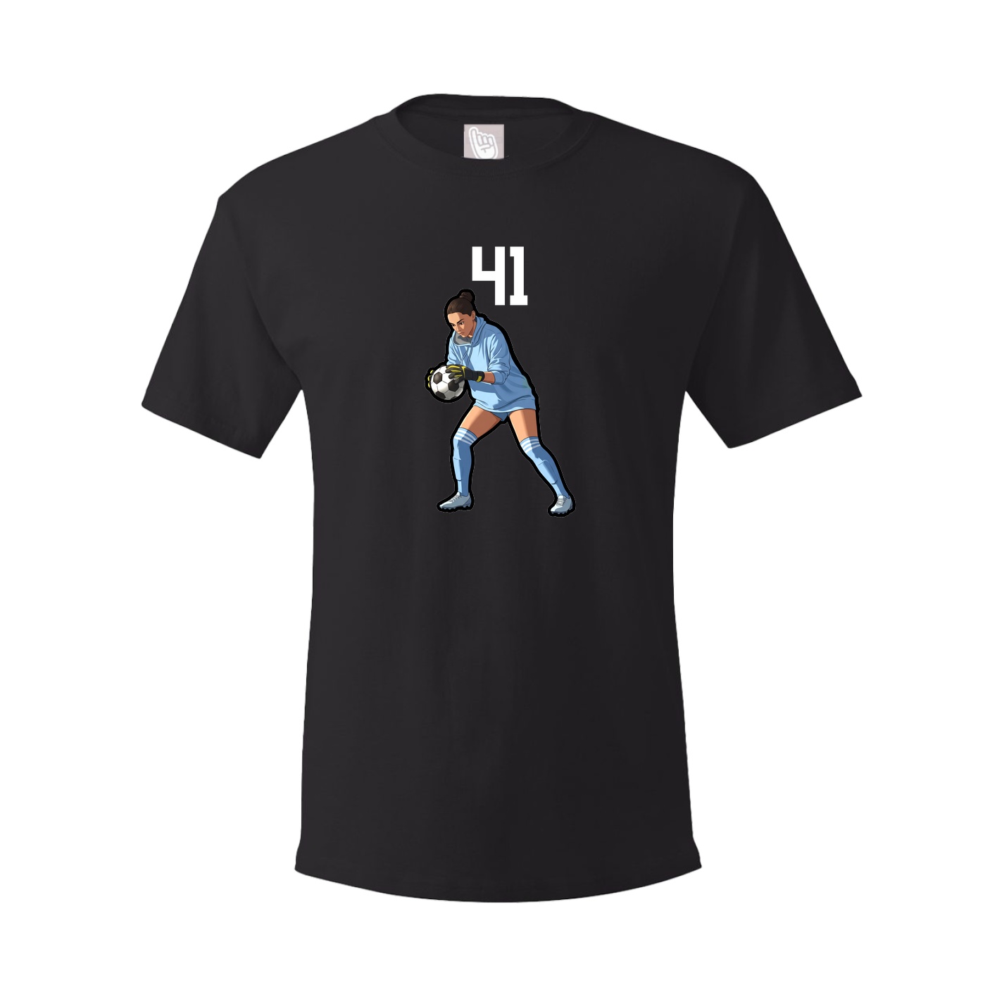 Youth Tee — Number Top in Black