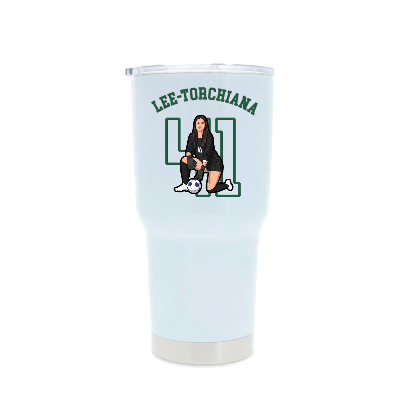 30oz Stainless Steel Tumbler — Shirsey Arch in White
