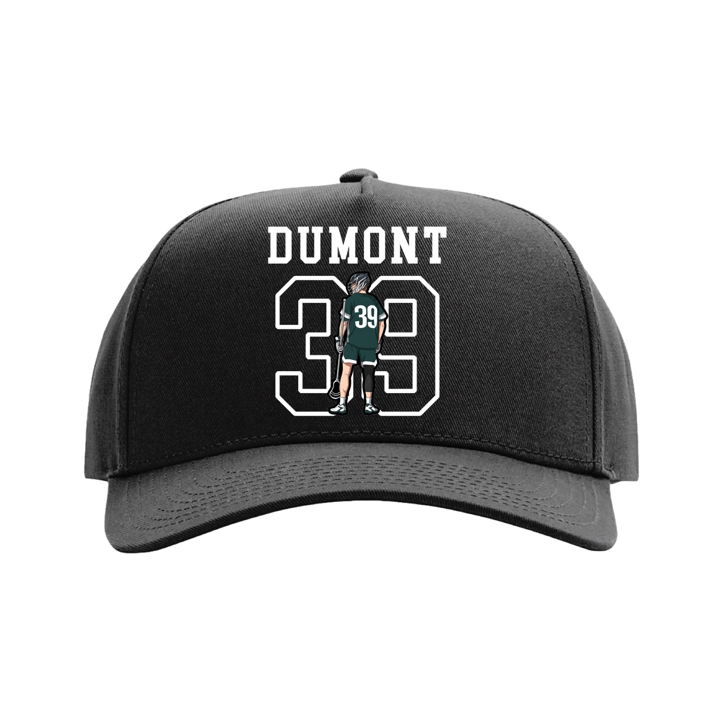 Full Fabric Five-Panel Champ Cap — Shirsey in Black