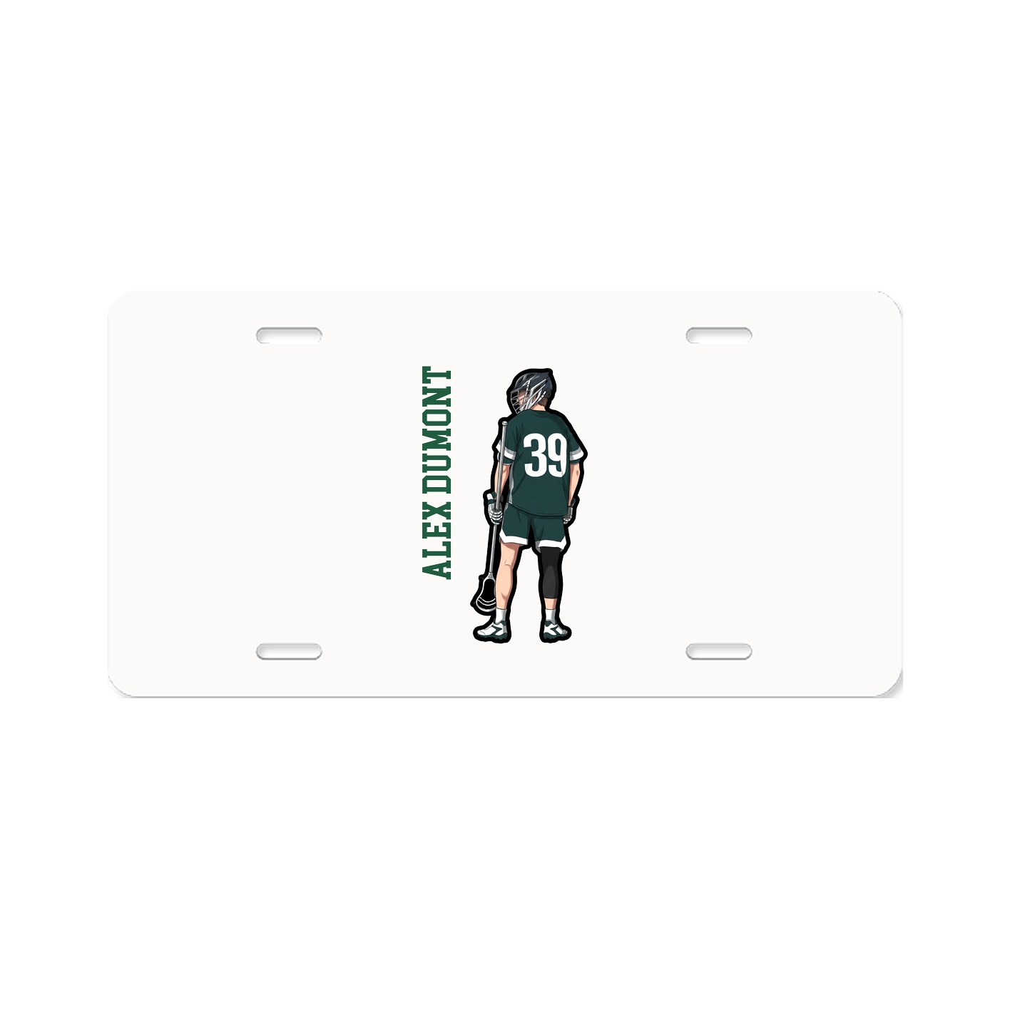 License Plate — Name Vertical in Classic