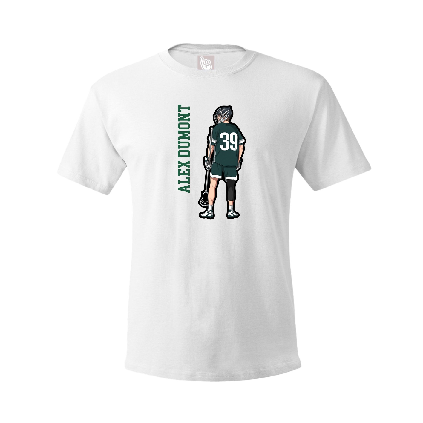 Tee — Name Vertical in White