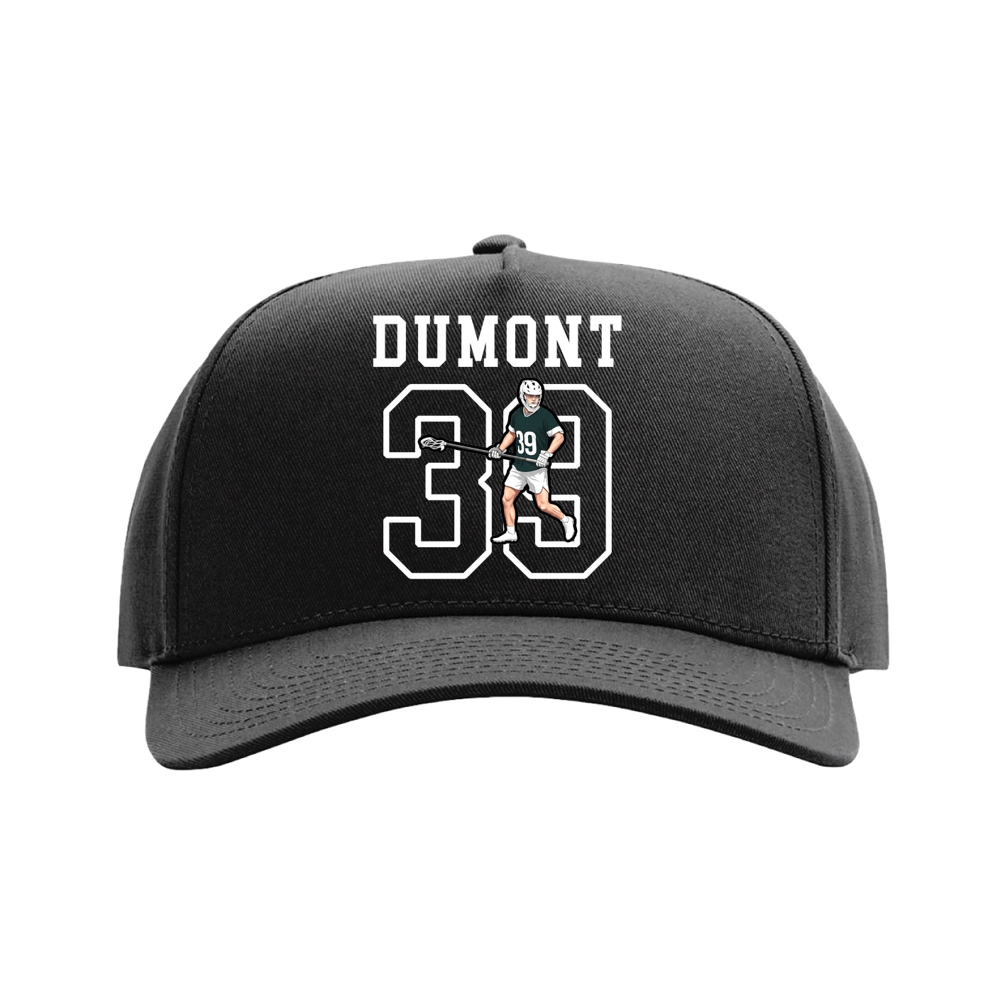 Full Fabric Five-Panel Champ Cap — Shirsey in Black