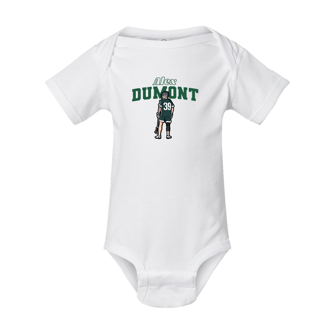 Baby Onesie — Name Arch in White