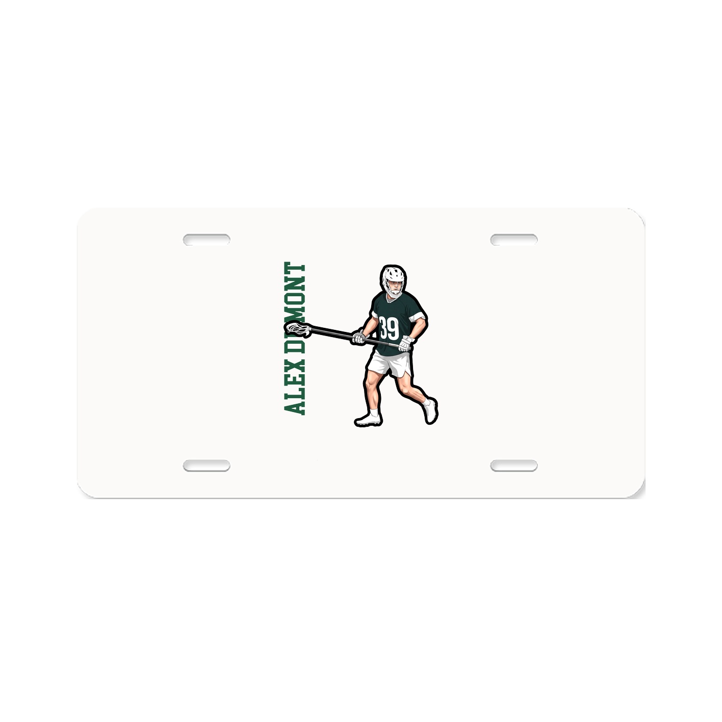 License Plate — Name Vertical in Classic