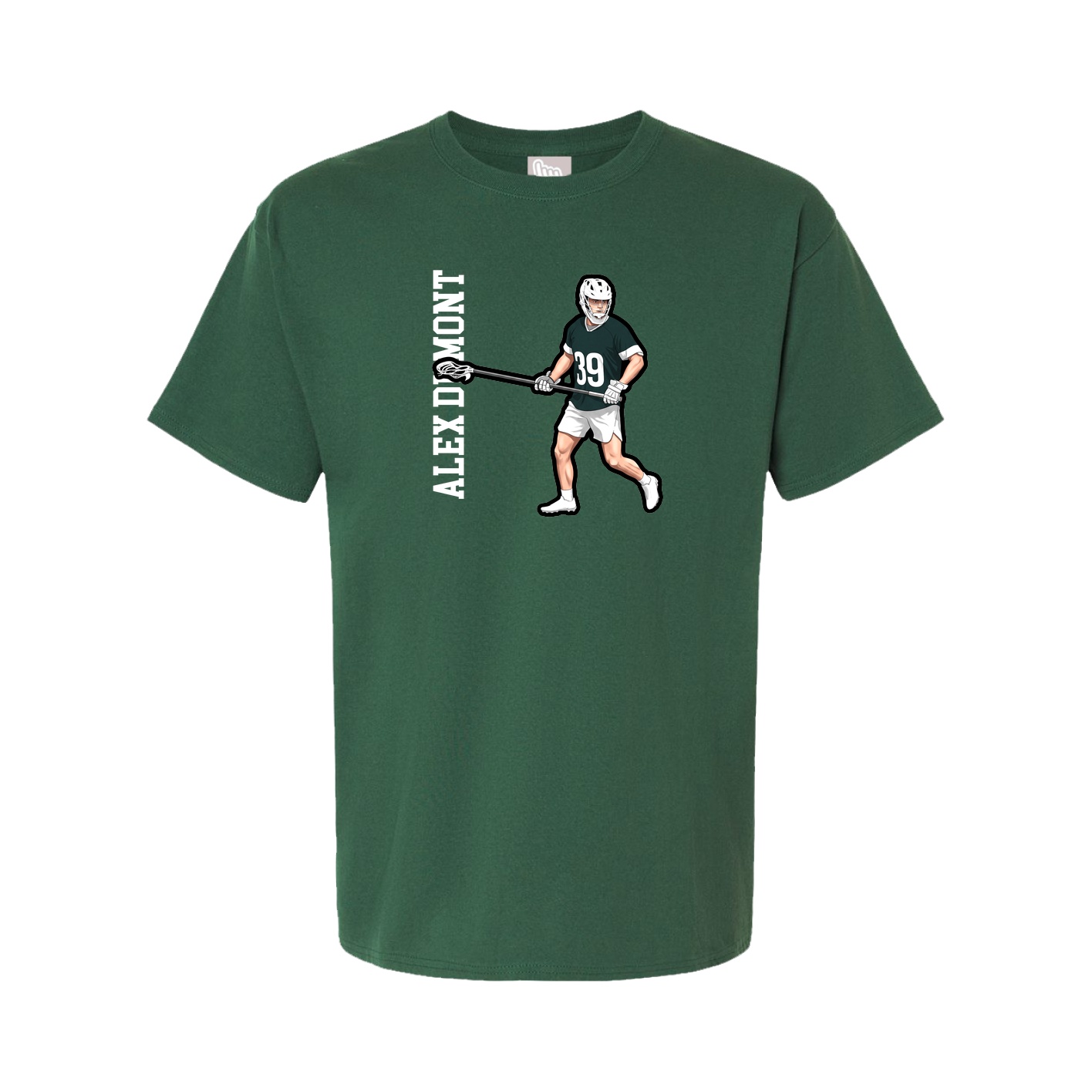 Tee — Name Vertical in Green