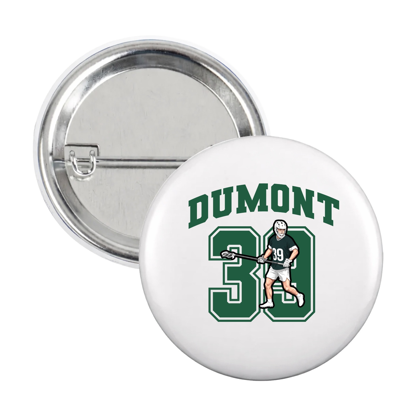 Game Day Button — Number in White