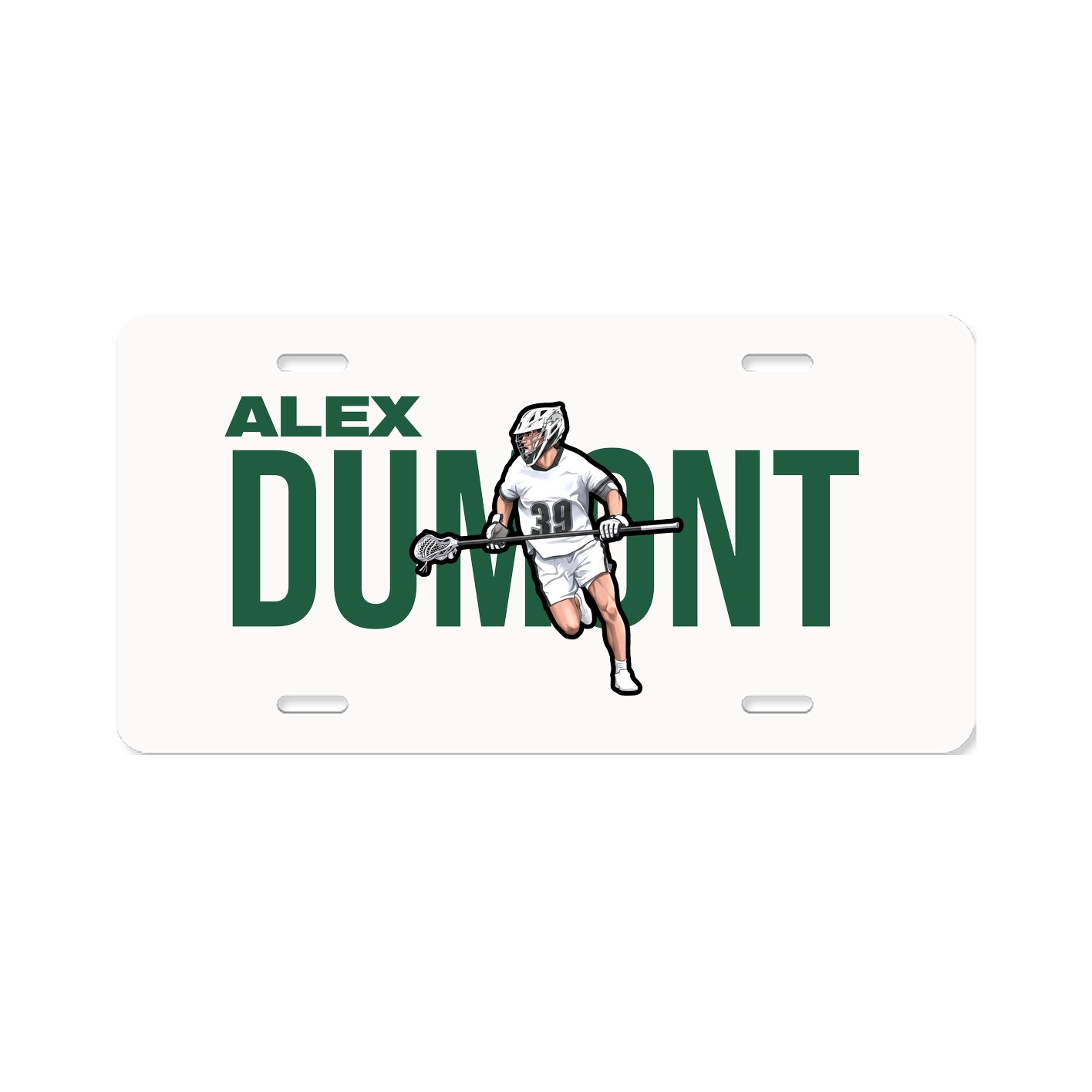 License Plate — Player Name in Classic