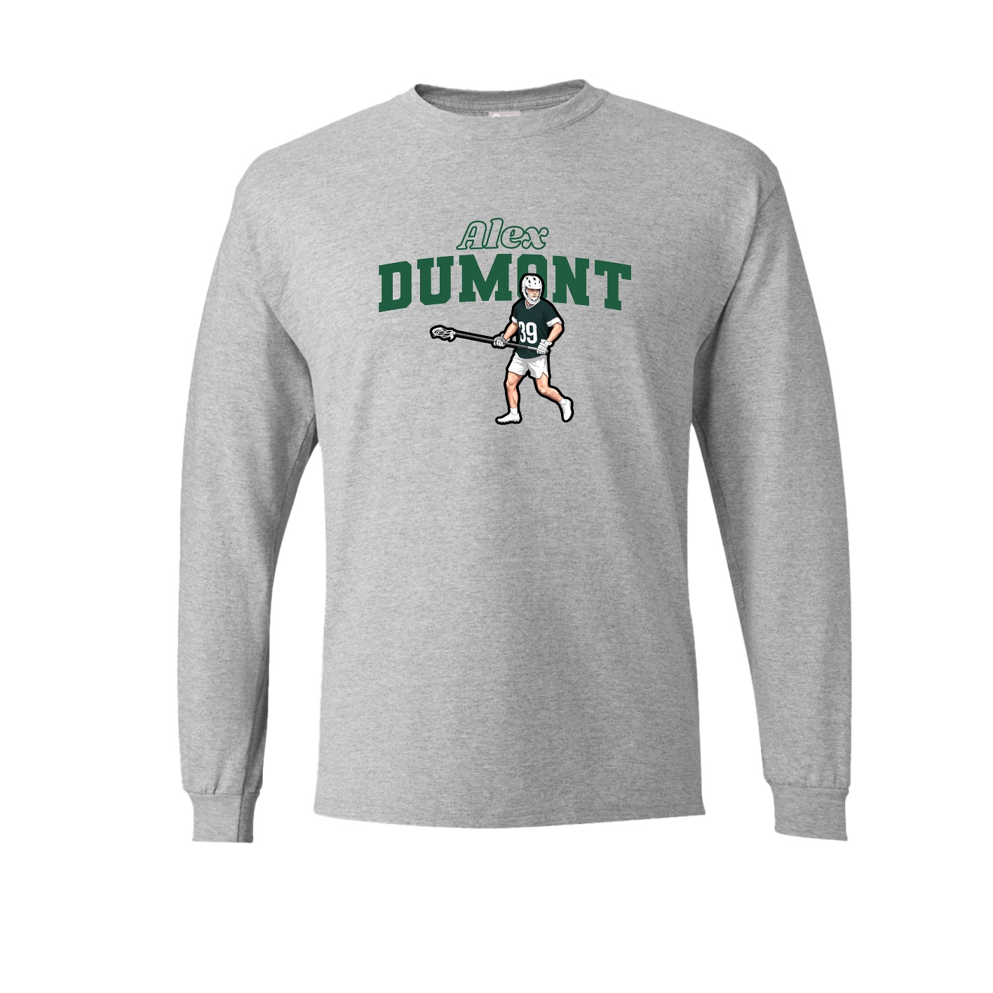 Long Sleeve Tee — Name Arch in Grey
