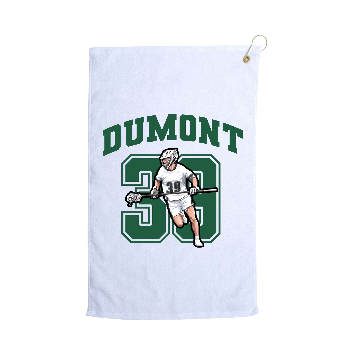 Golf Towel — Number in White