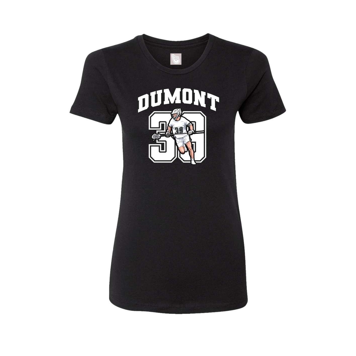 Fitted Women's Tee — Number in Black