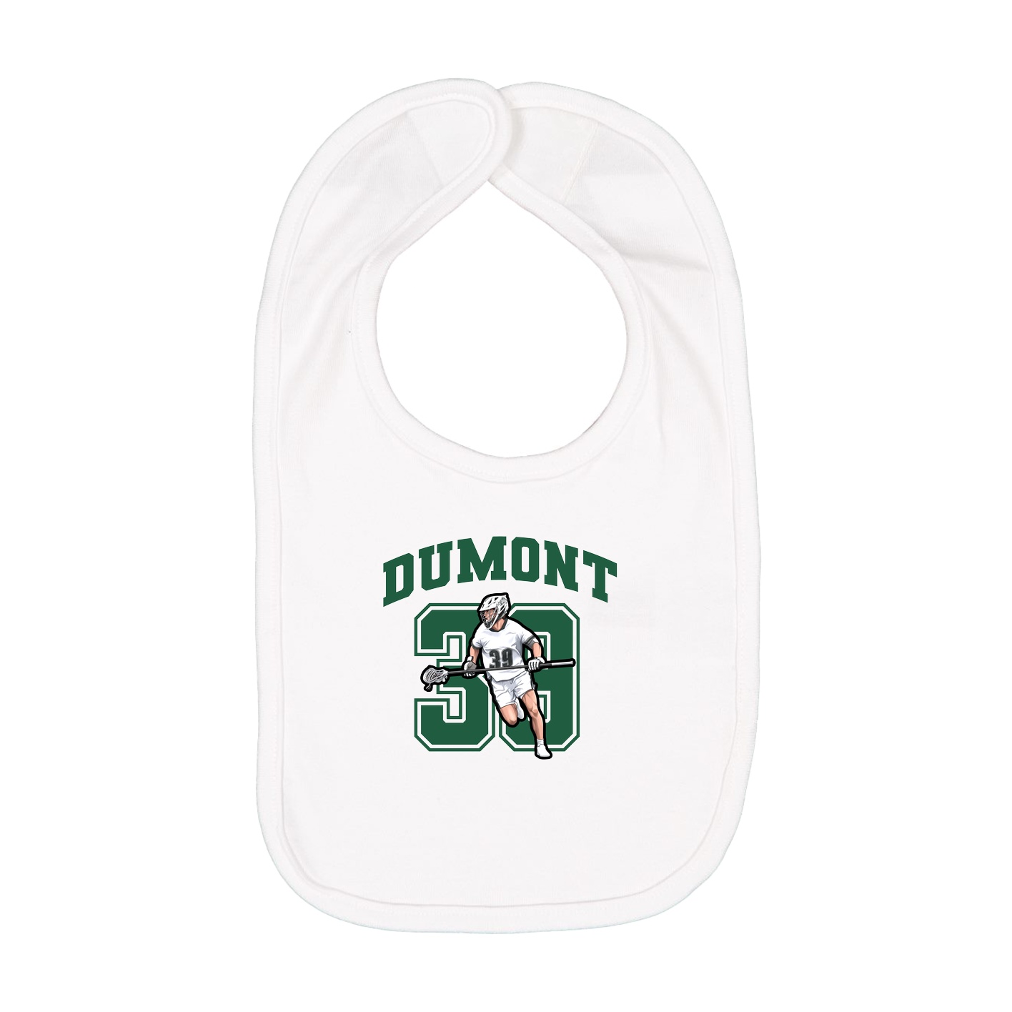 Infant Bib — Number in White