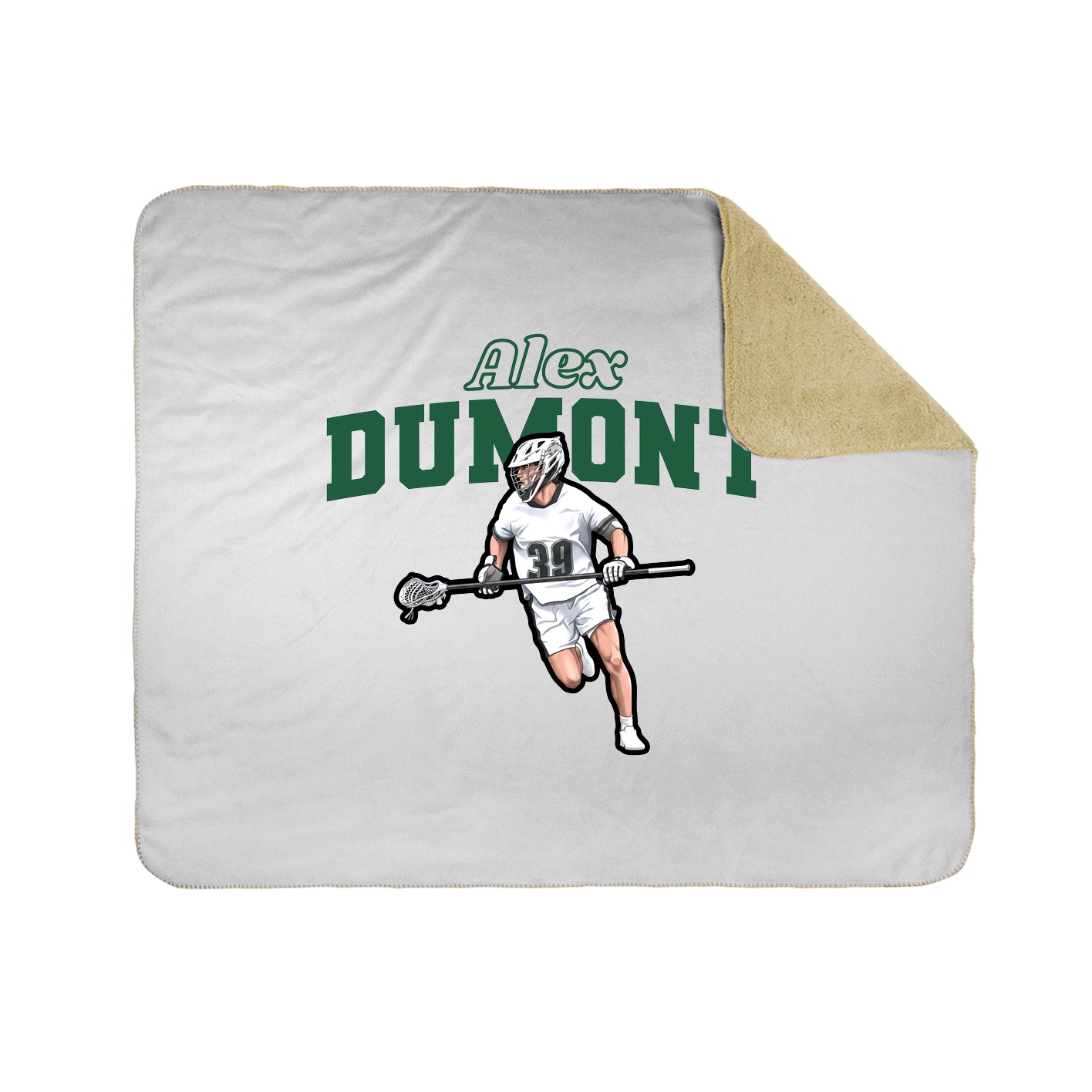 Throw Blanket — Name Arch in White
