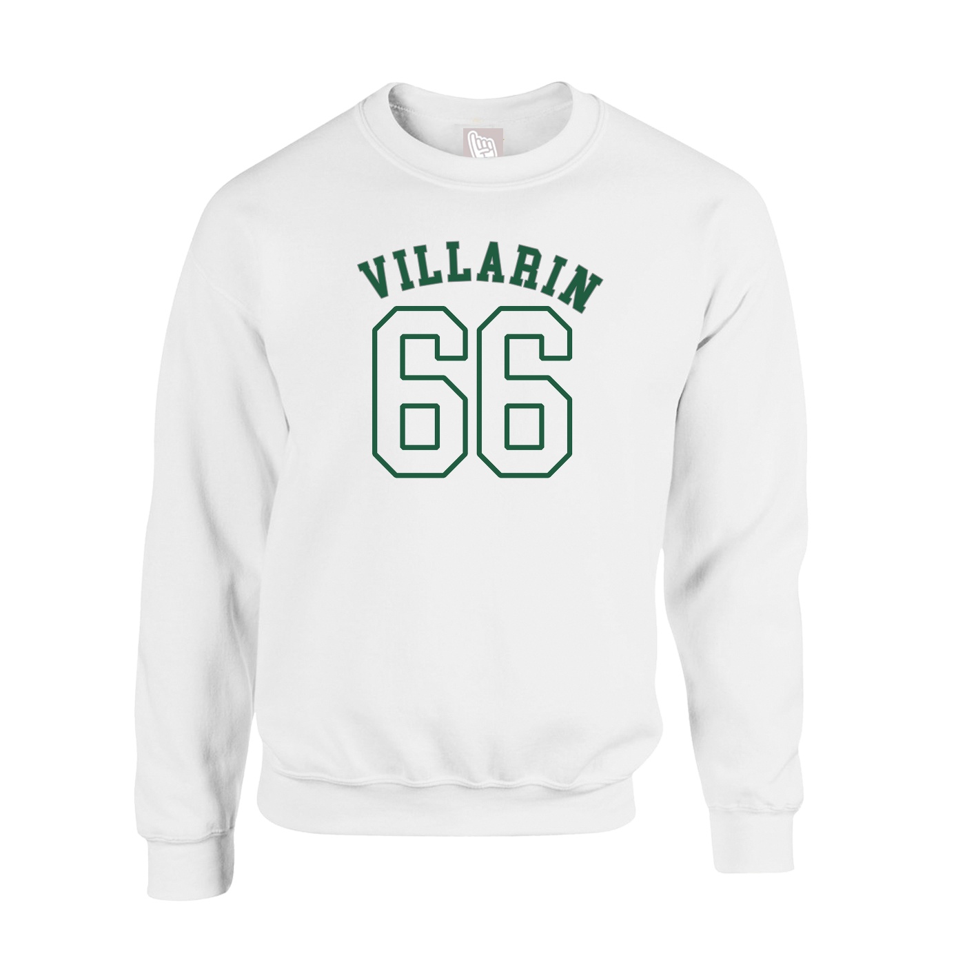 Fleece Crew — Shirsey Arch in White