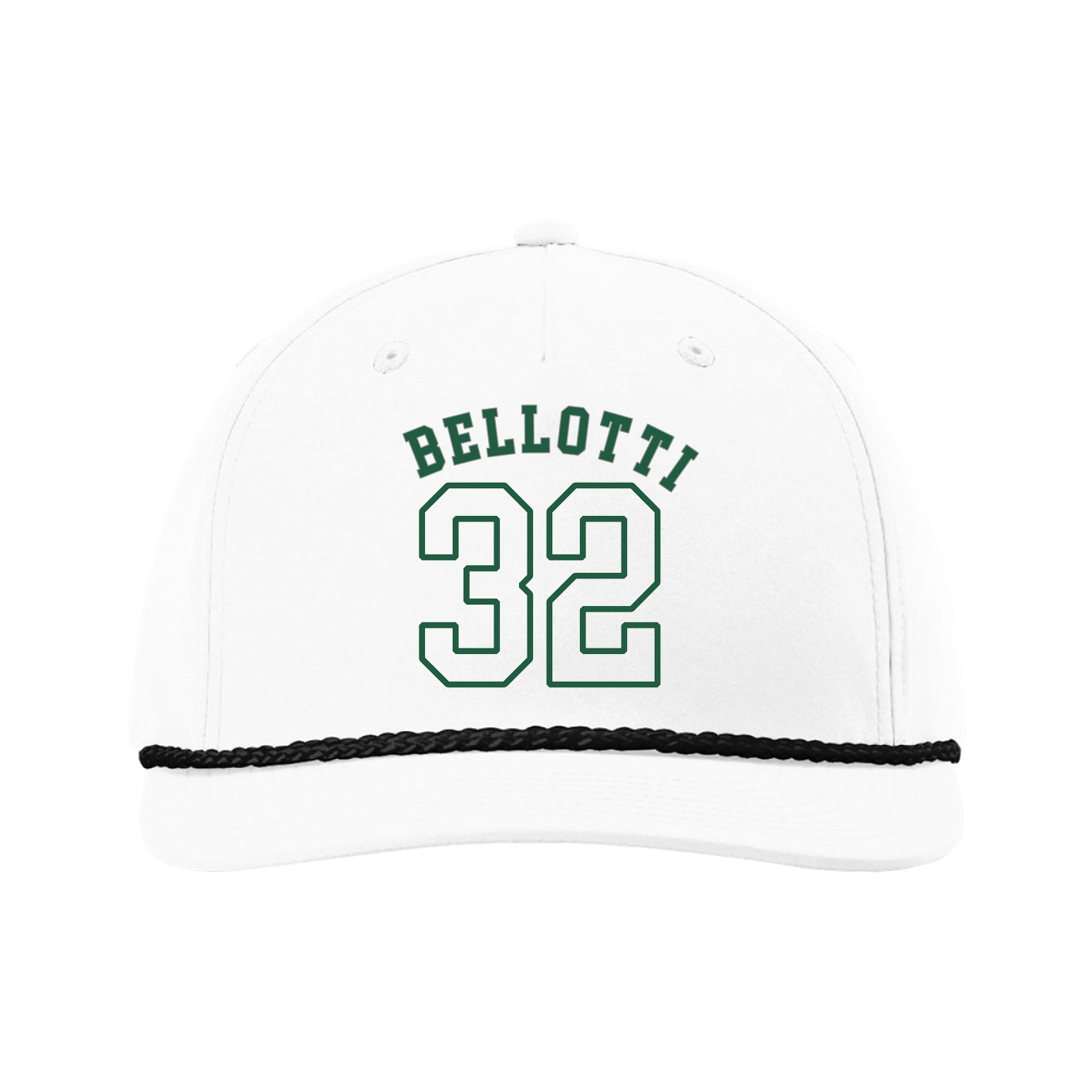 Five-Panel Classic Rope Cap — Shirsey Arch in White