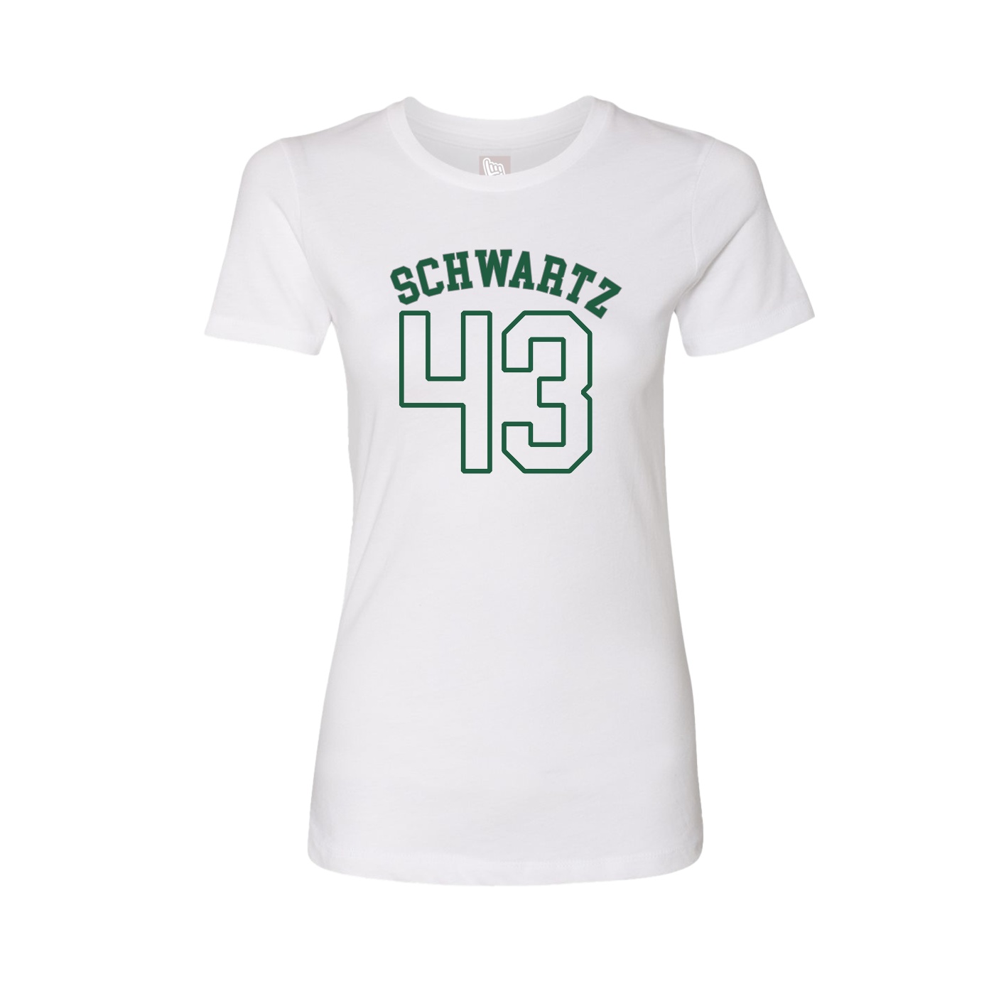 Fitted Women's Tee — Shirsey Arch in White