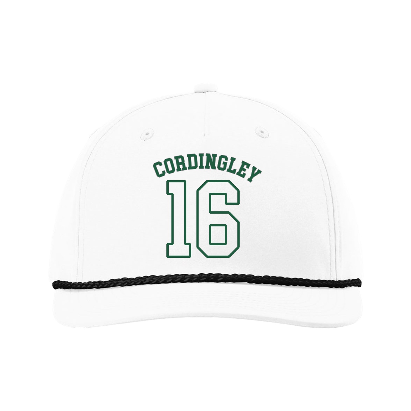 Five-Panel Classic Rope Cap — Shirsey Arch in White