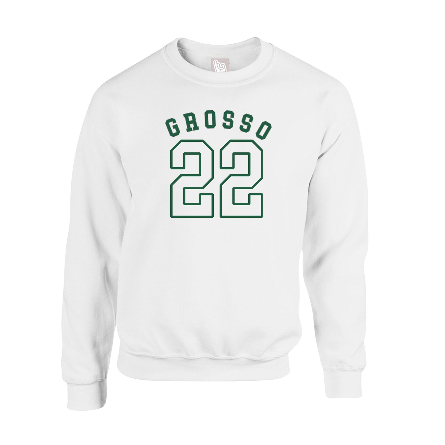 Fleece Crew — Shirsey Arch in White