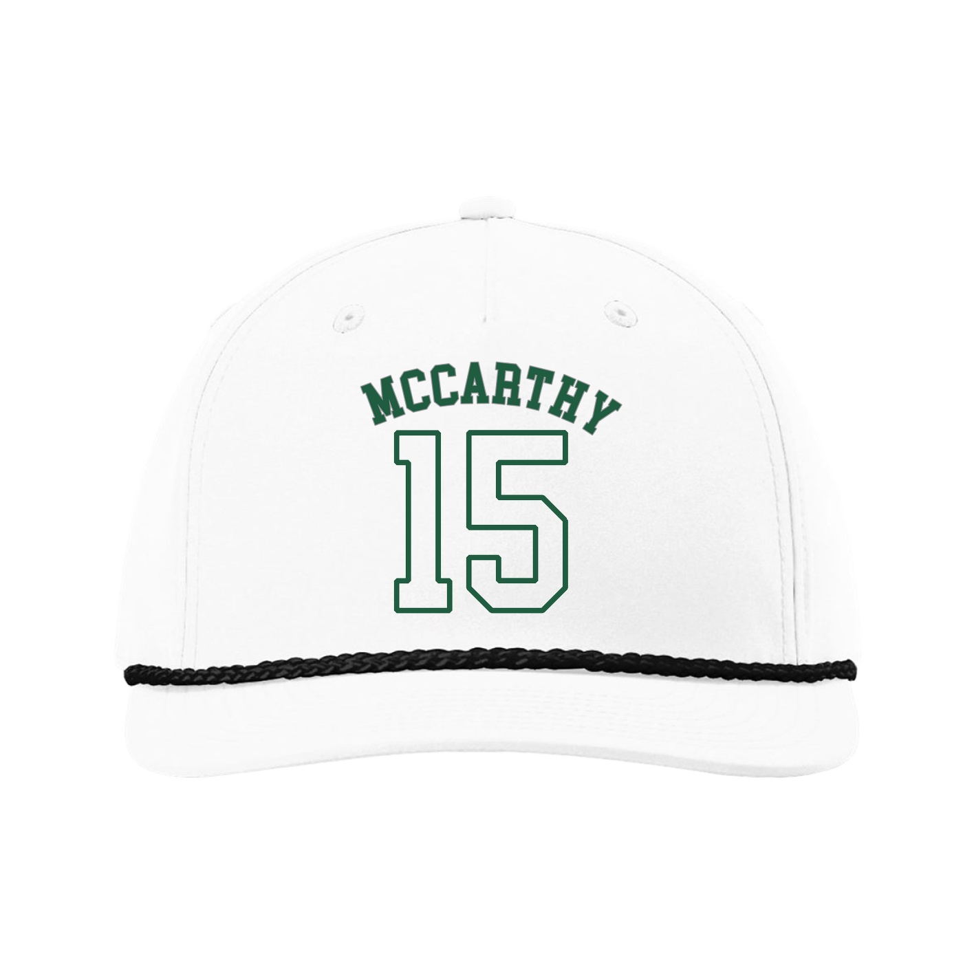 Five-Panel Classic Rope Cap — Shirsey Arch in White